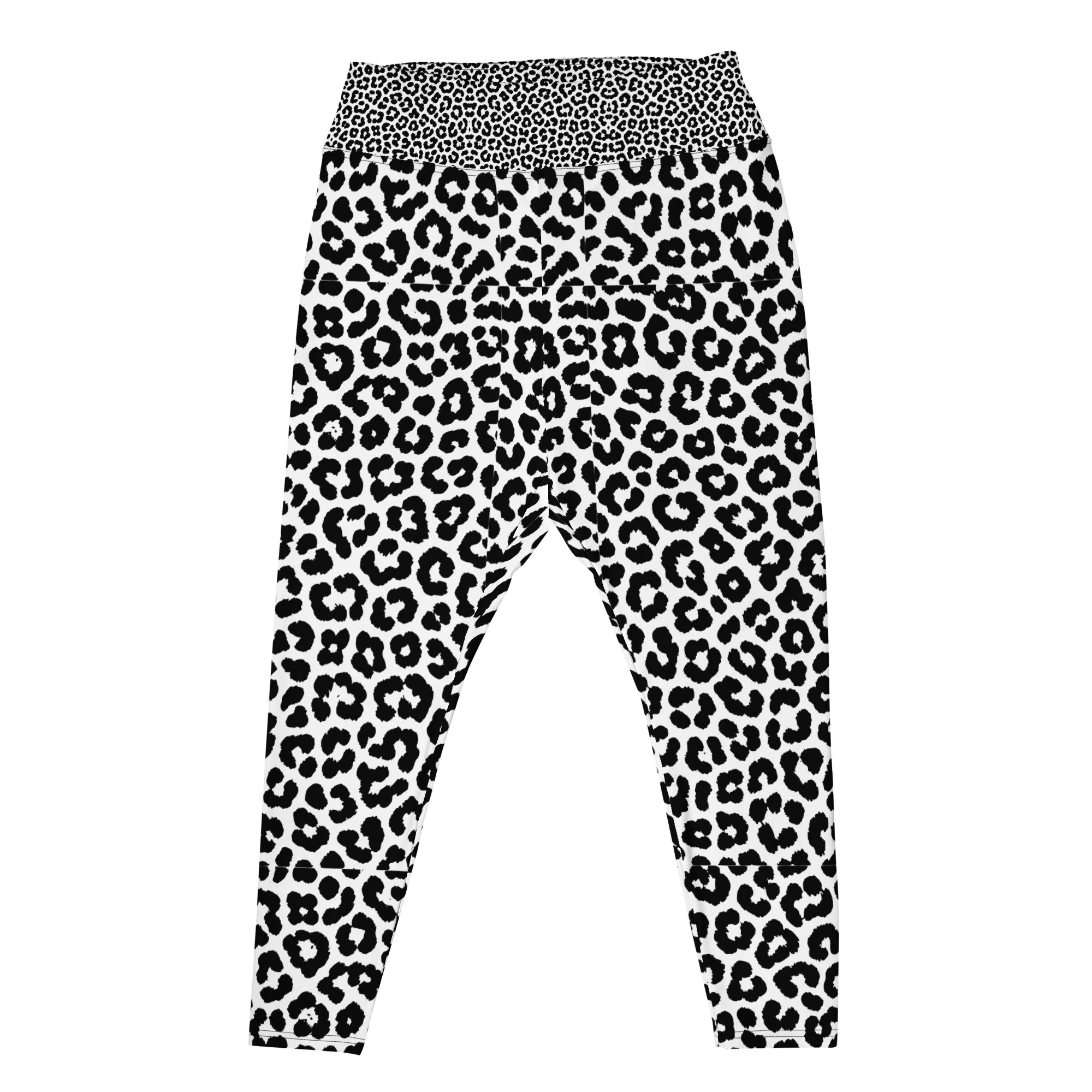 All-Over Print Plus Size Leggings-Leopard