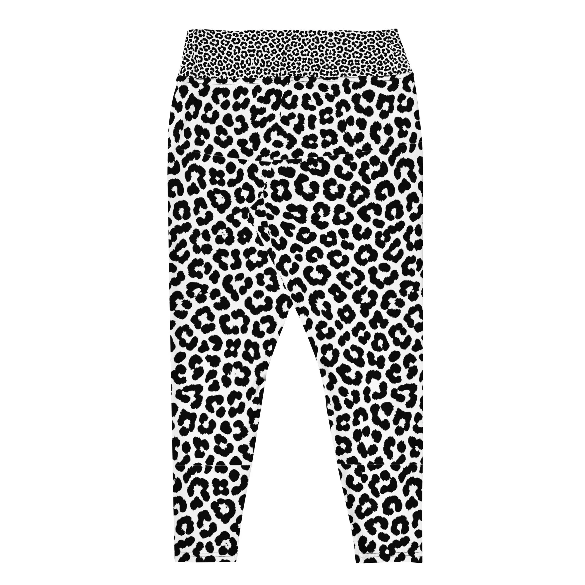 All-Over Print Plus Size Leggings-Leopard