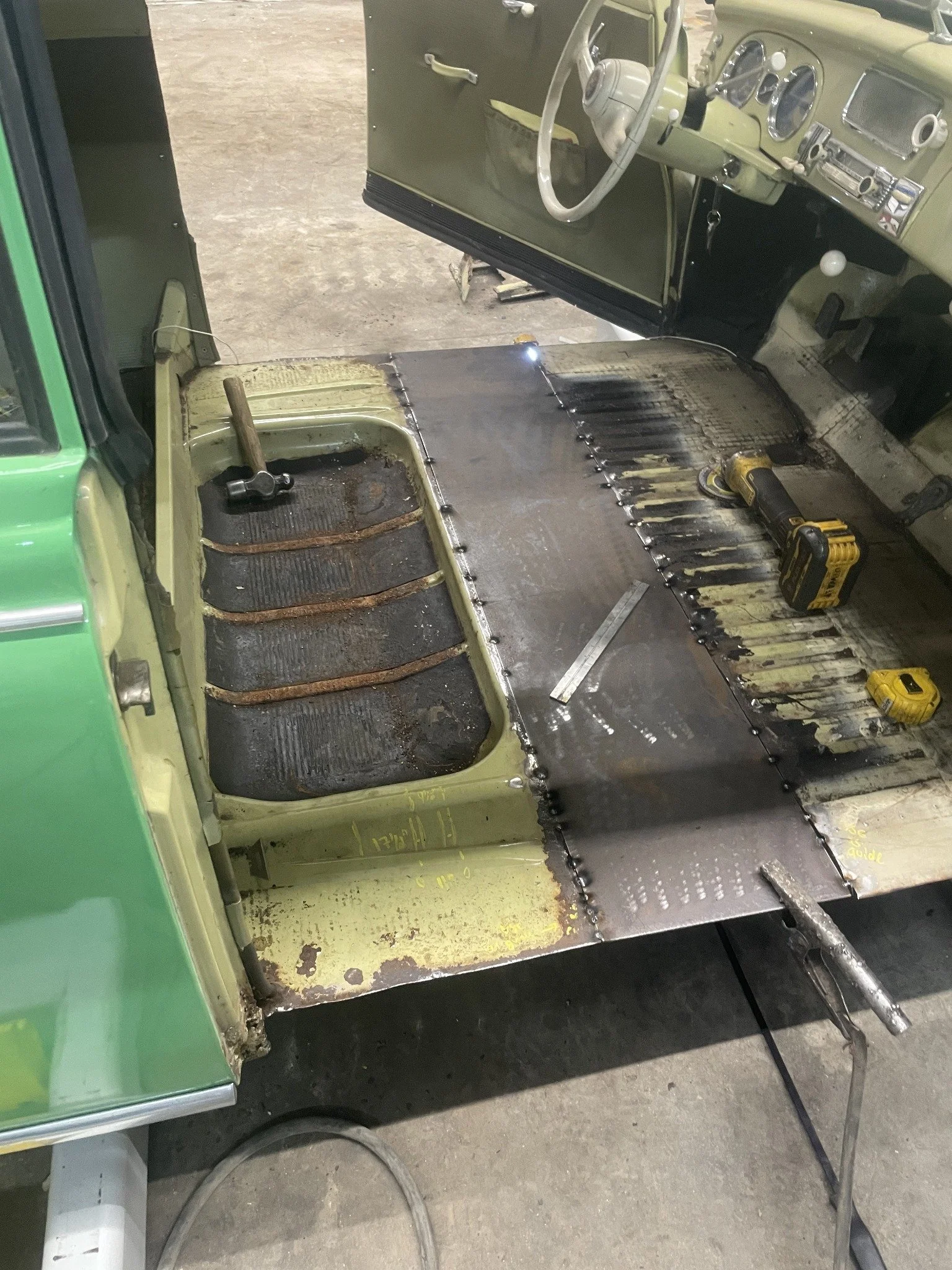 Automotive floor fabrication