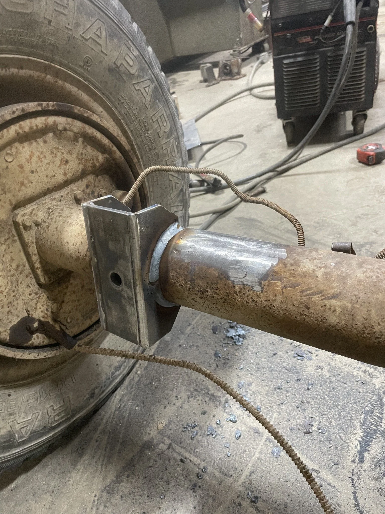 Axle bracket fabrication