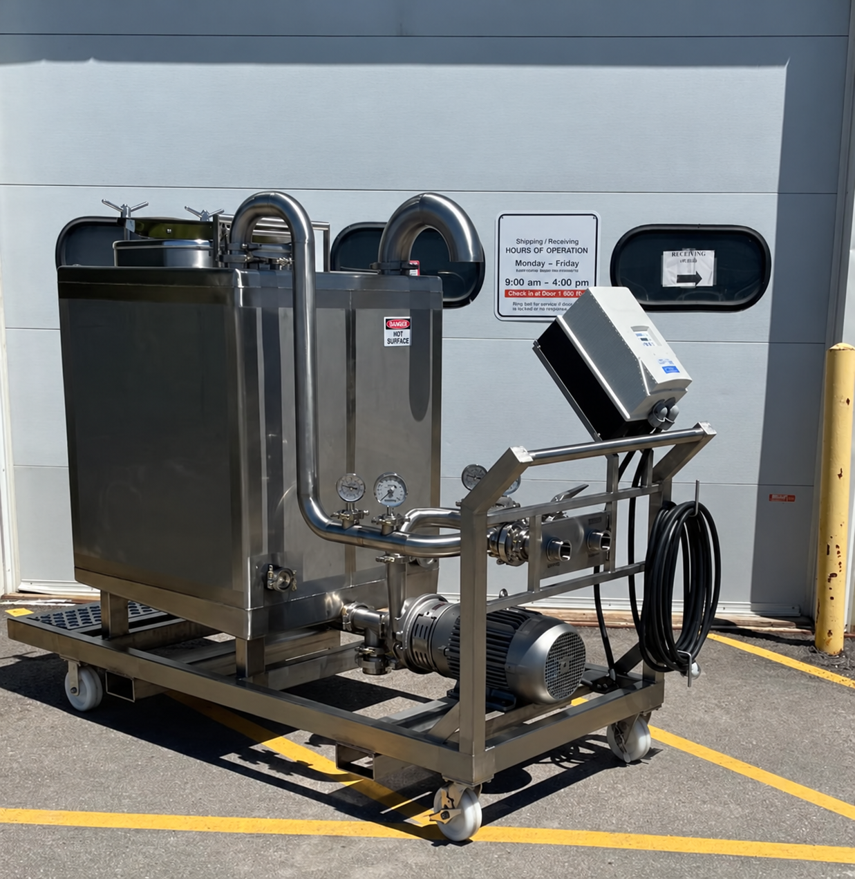 Stainless process skid