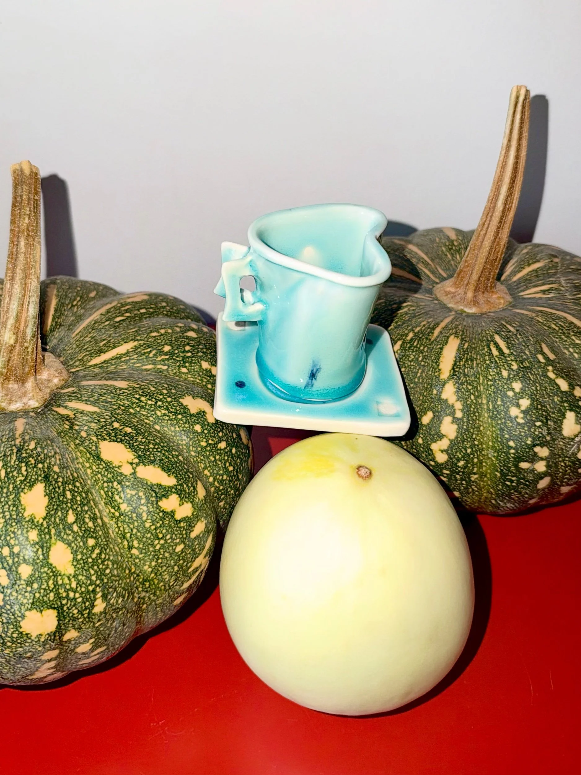 03 Saucer Set Aqua Dot