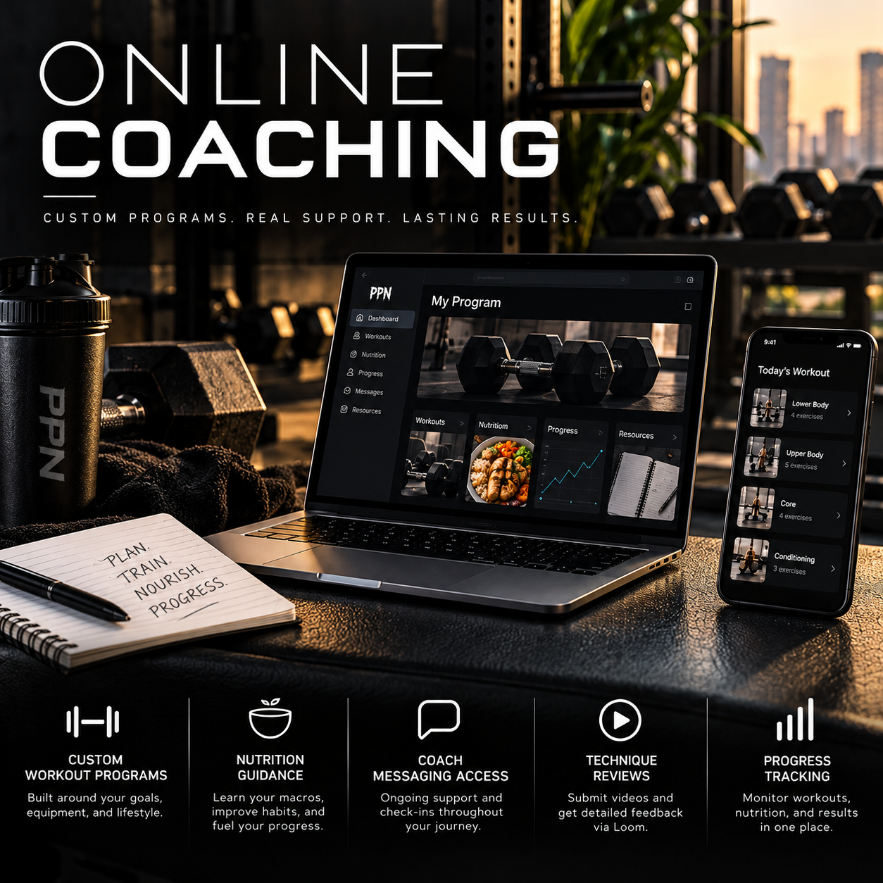 Cinematic Online Coaching Gym Dashboard.png