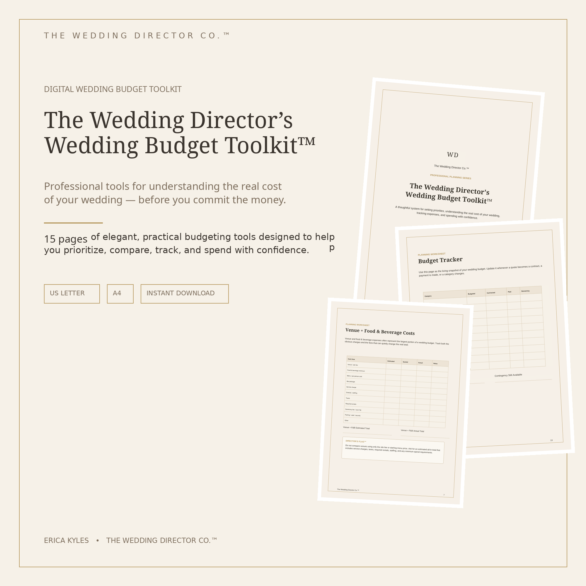 The Wedding Director’s Budget Toolkit