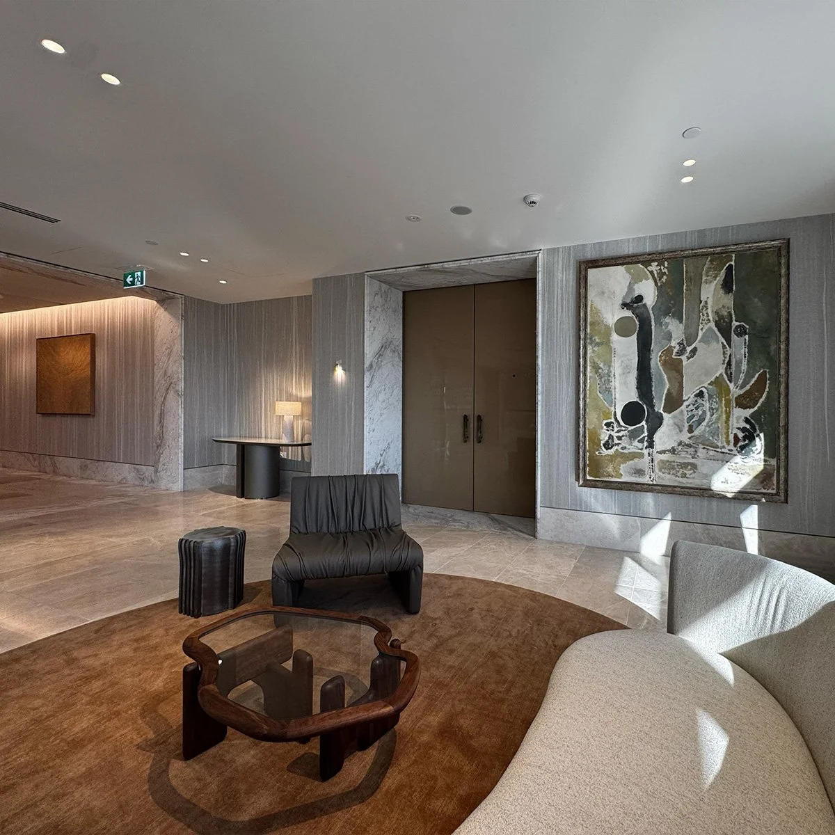 Corrs Chambers Westgarth Lobby area with two large artworks on the walls