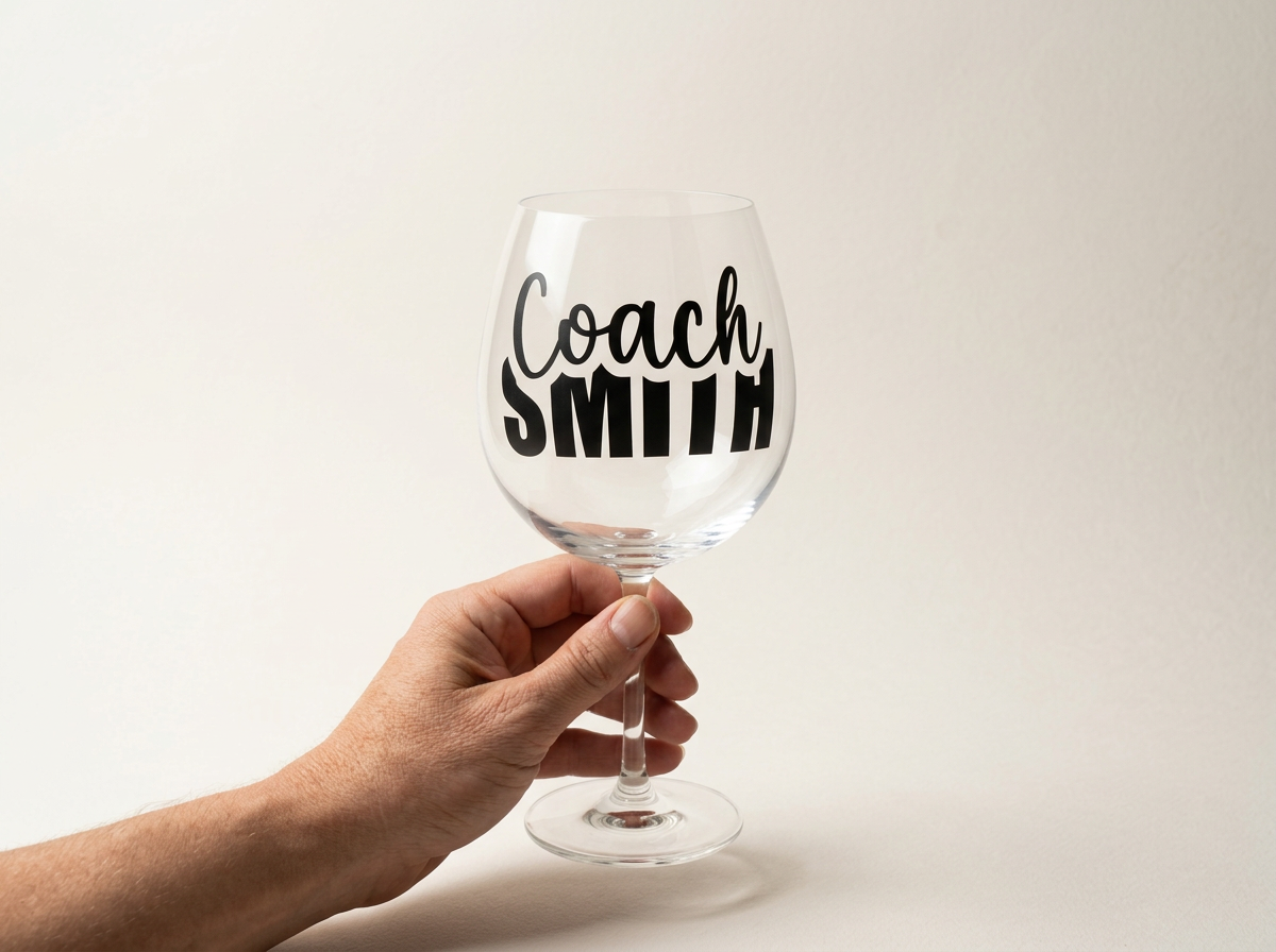 Personalised vinyl glassware