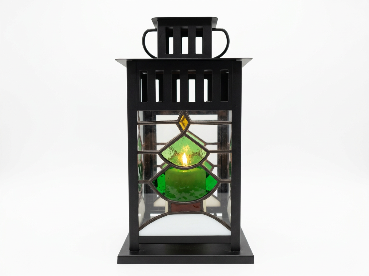 Stained Glass Lantern - Christmas Tree