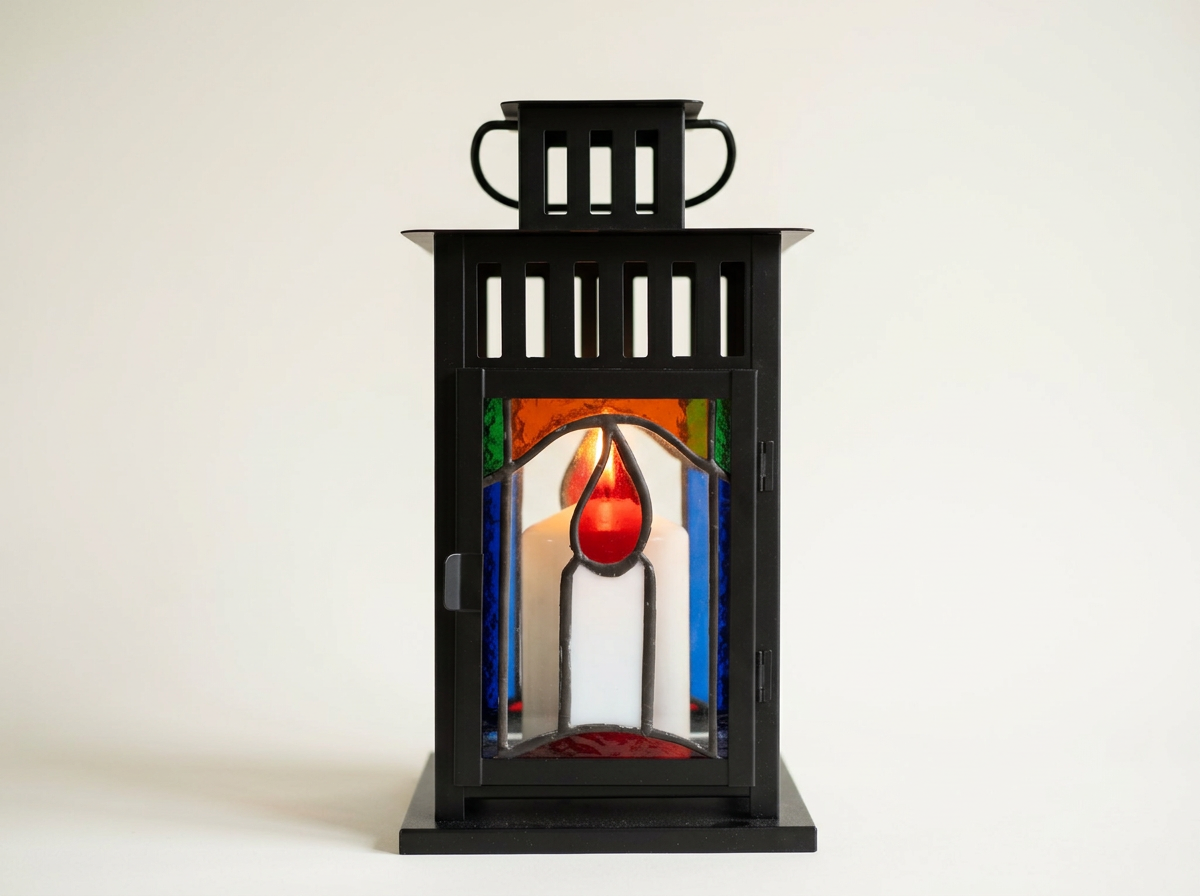 Stained Glass Lantern - Candle