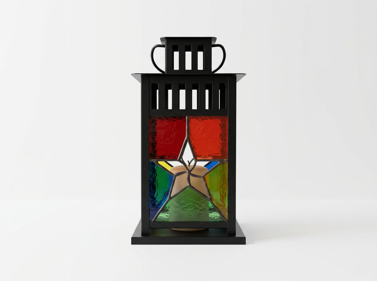 Stained Glass Lantern - Star