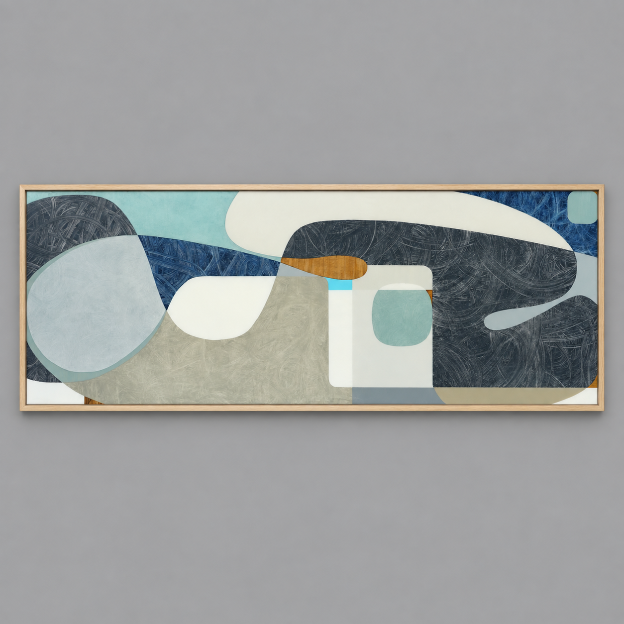 Cool Water at Arish Mell Sound 170 x 60 cm  | mixed media on panel with high gloss epoxy resin 