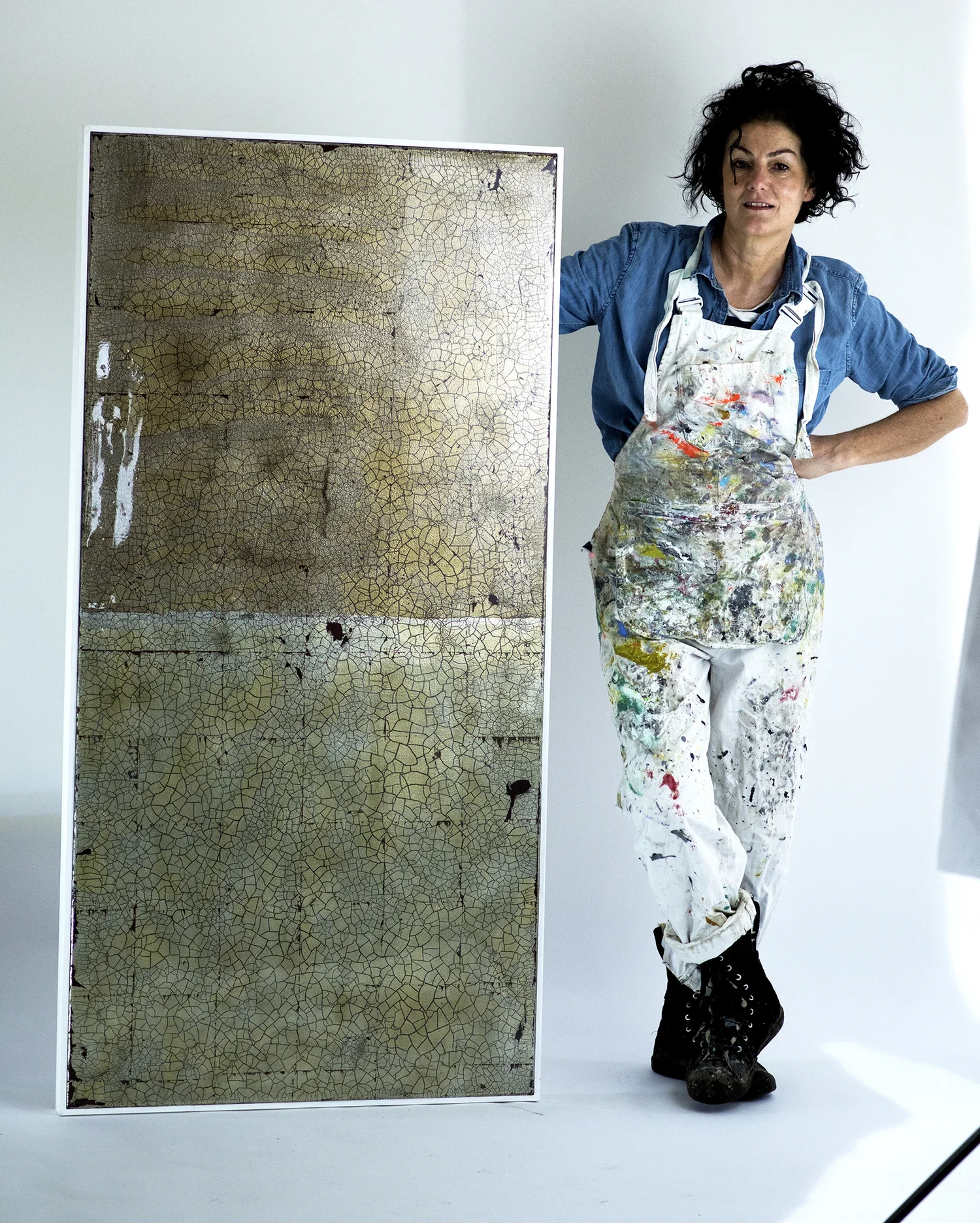 HUHTA 2 | 154x77cm gilded silver leaf and mixed media on panel with high gloss epoxy resin | SOLD