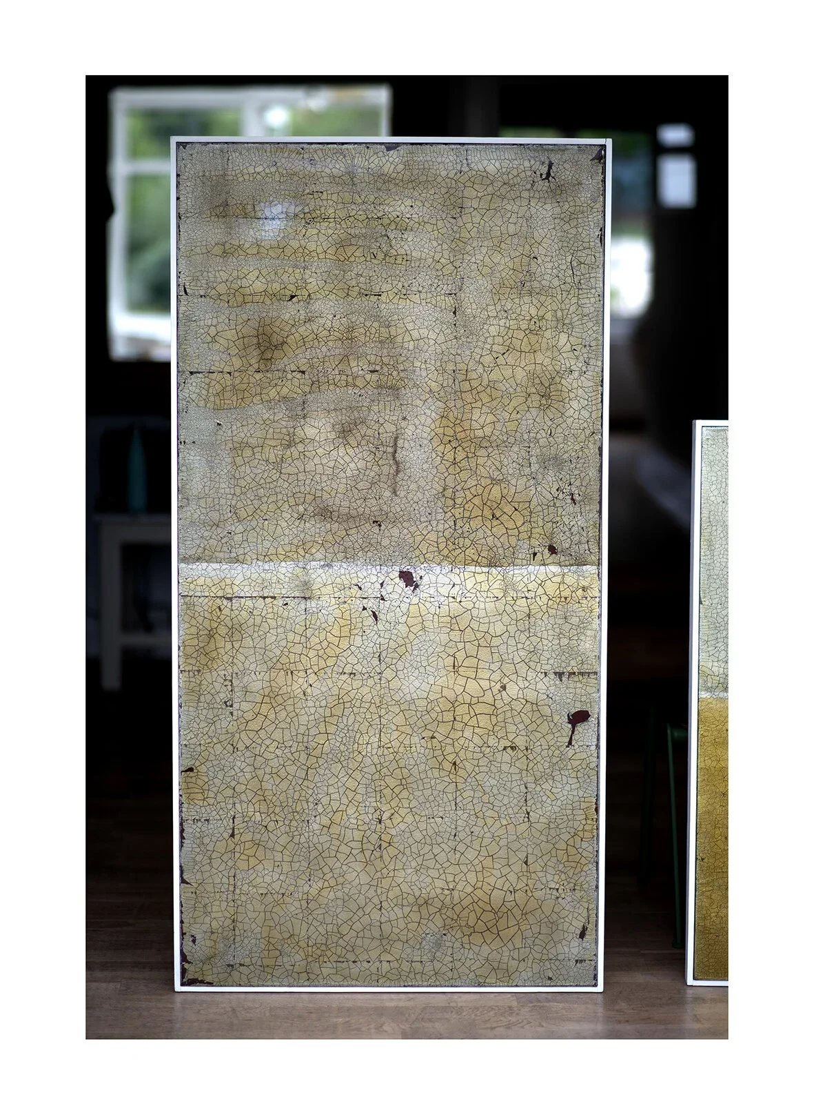 HUHTA | 154x77cm gilded silver leaf and mixed media on panel with high gloss epoxy resin | SOLD
