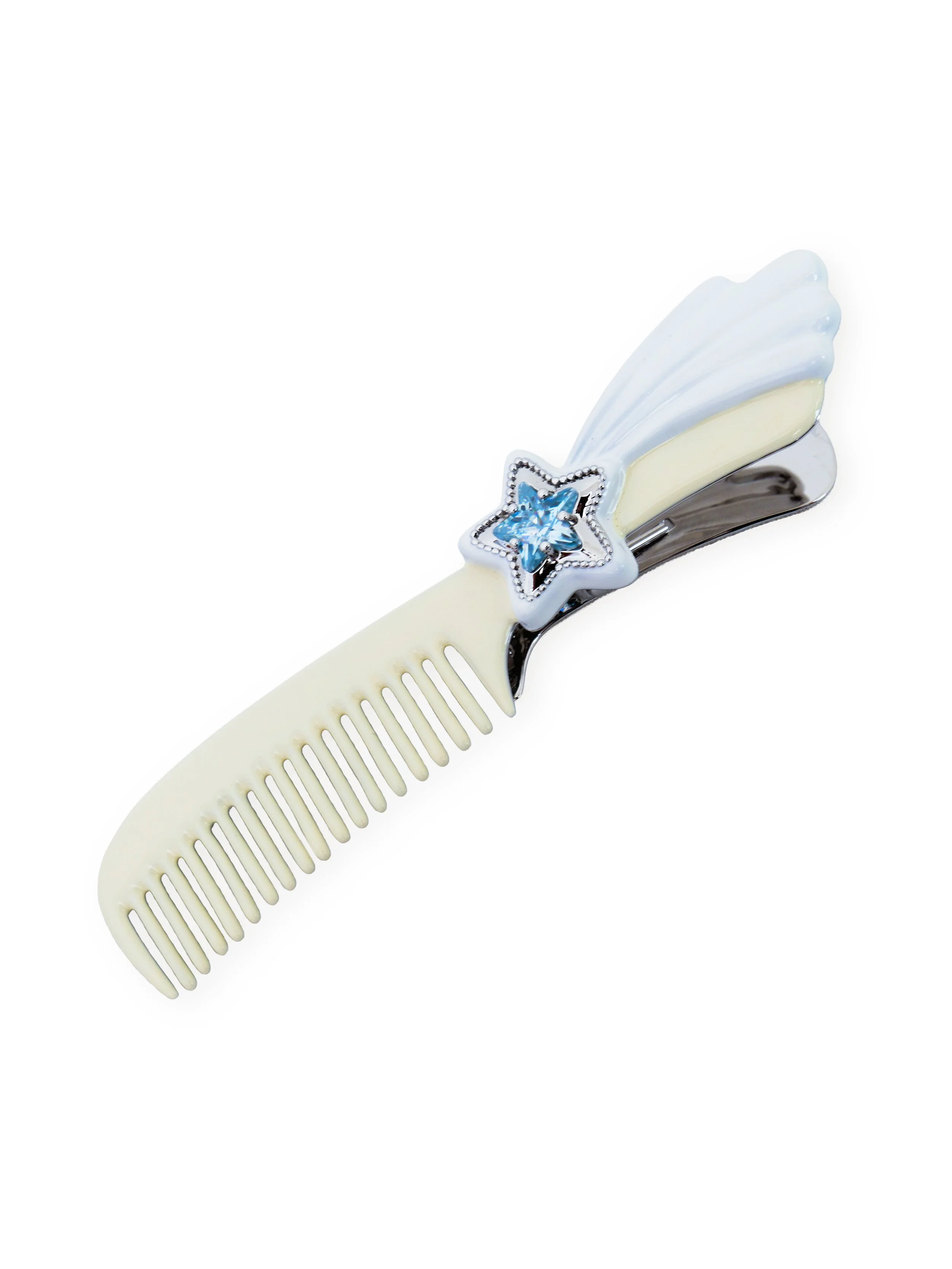 CREAM SHOOTING STAR COMB HAIRCLIP (LEFT)