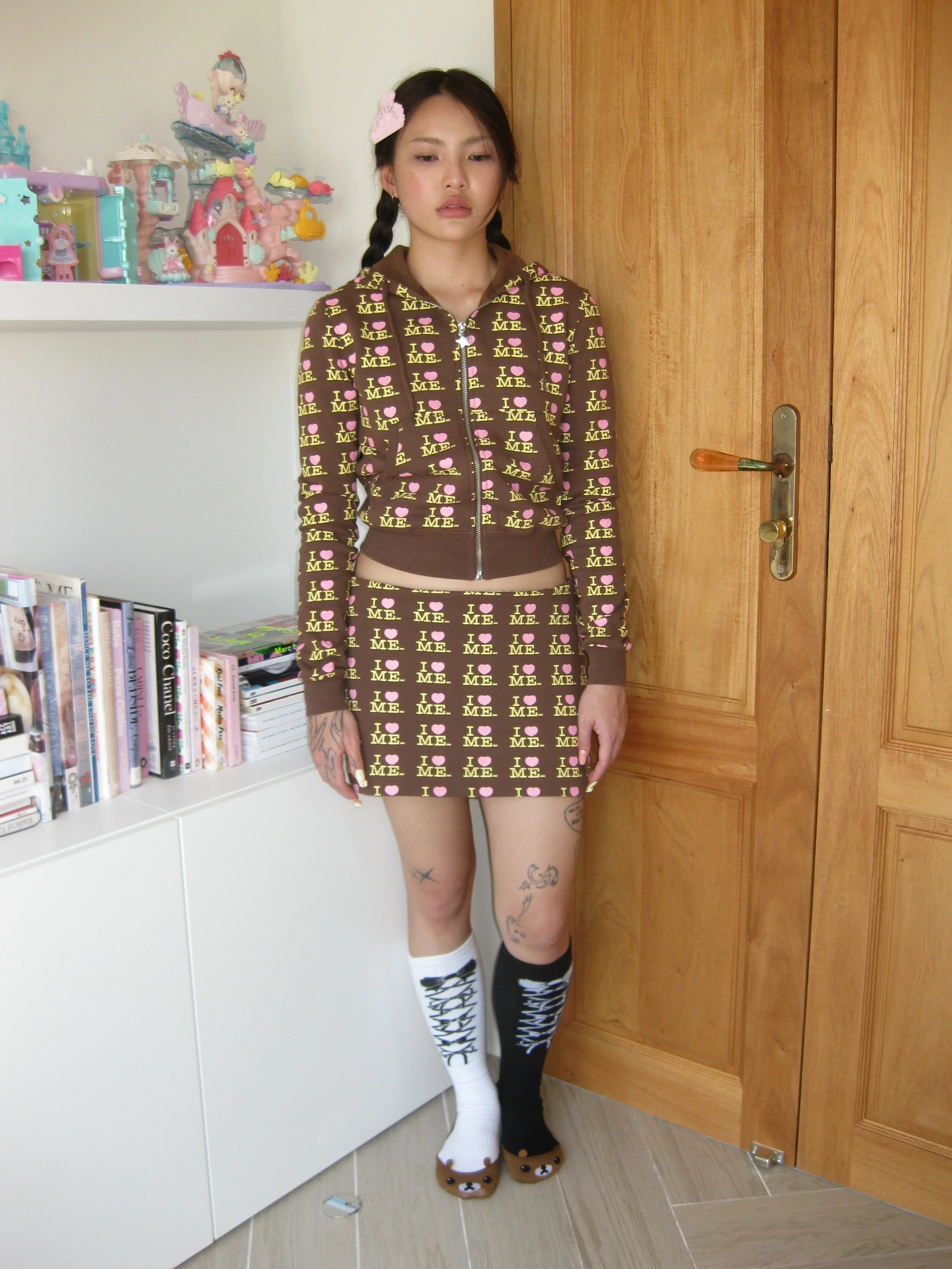 CHOCO I HEART ME SHRUNKEN HOODIE