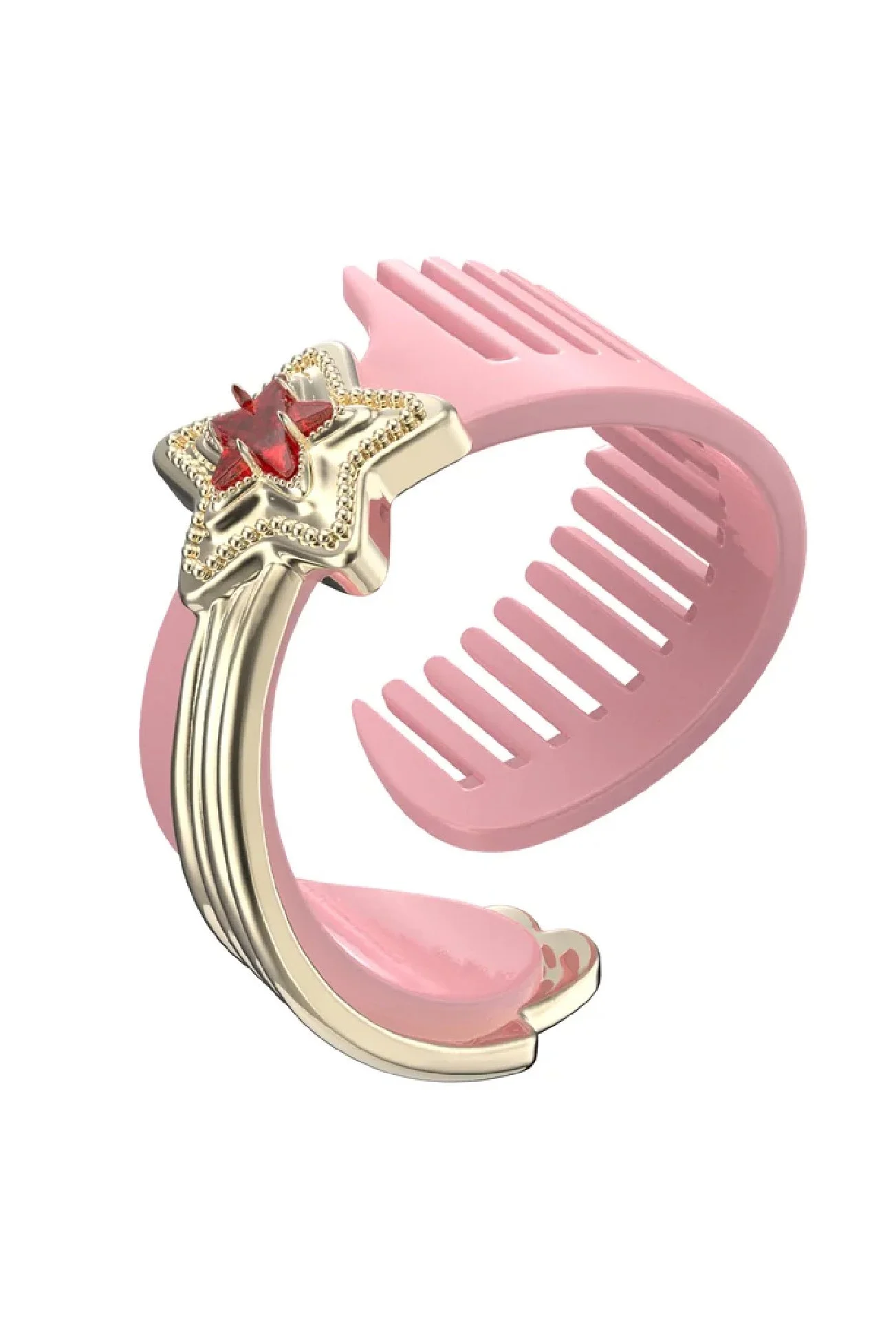 PINK SHOOTING STAR COMB BRACELET