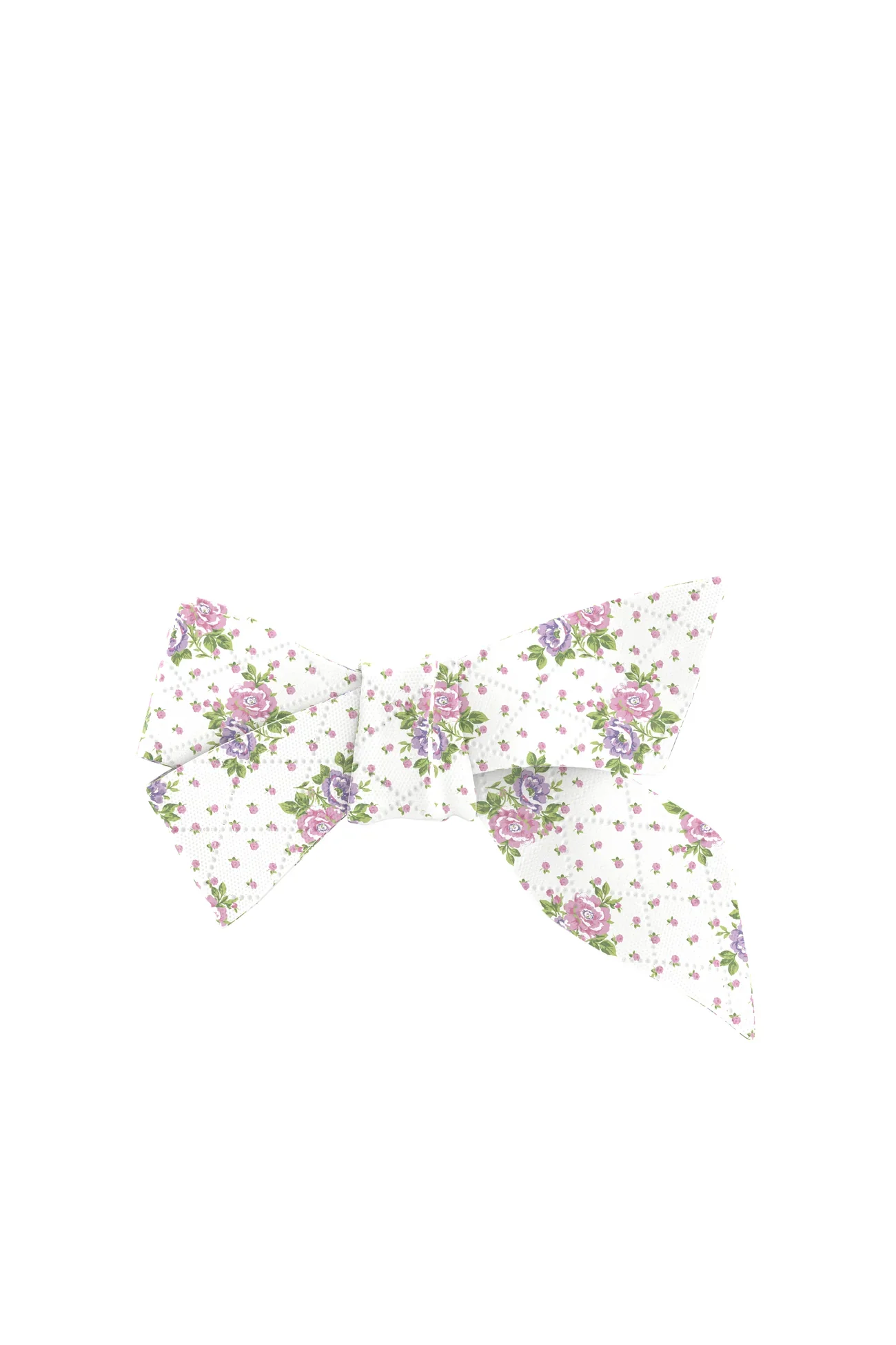 FLORAL RIBBON TISSUE PAPER HAIRCLIP (RIGHT)