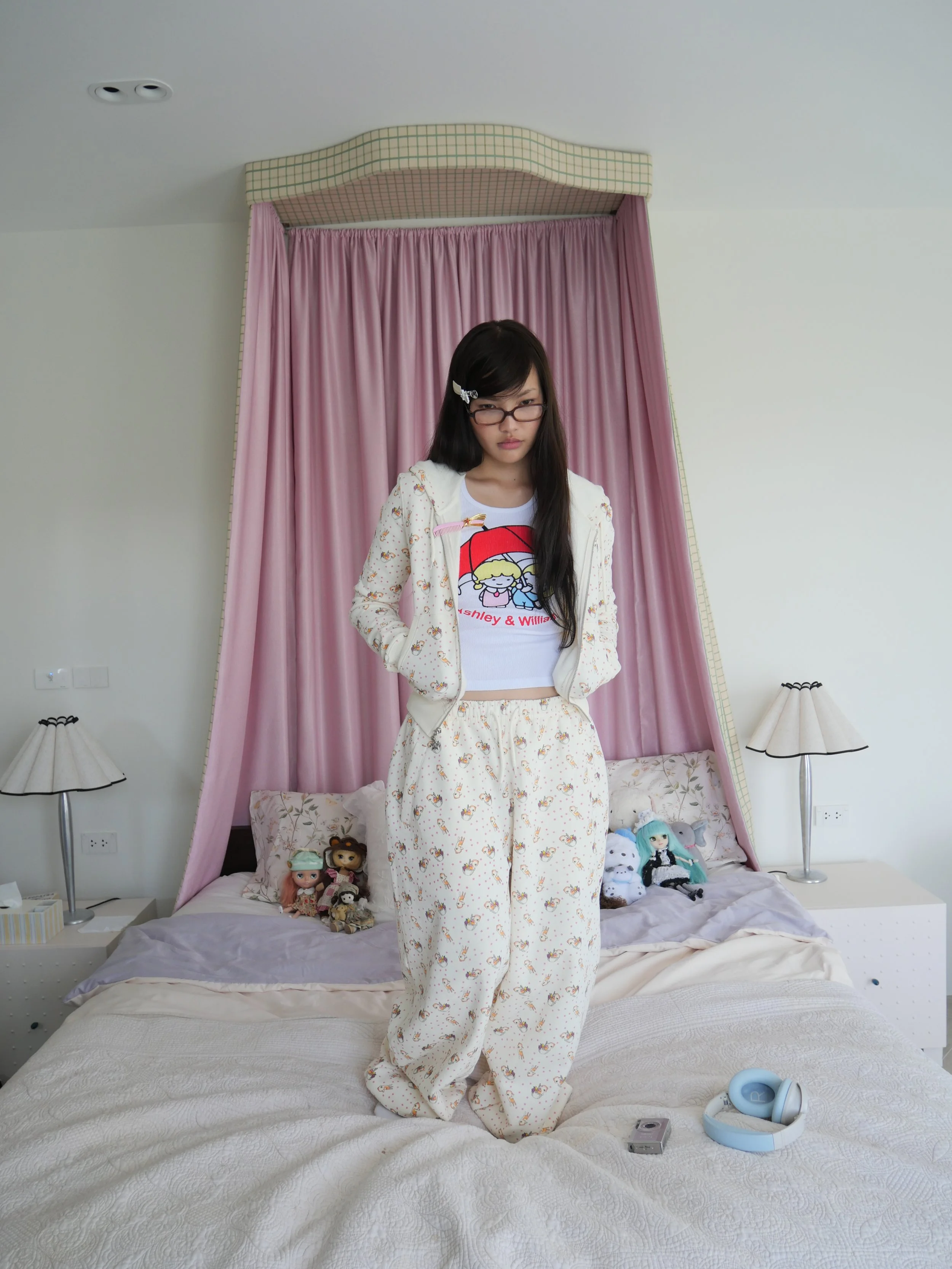 PEACH DEER SHRUNK BABY HOODIE