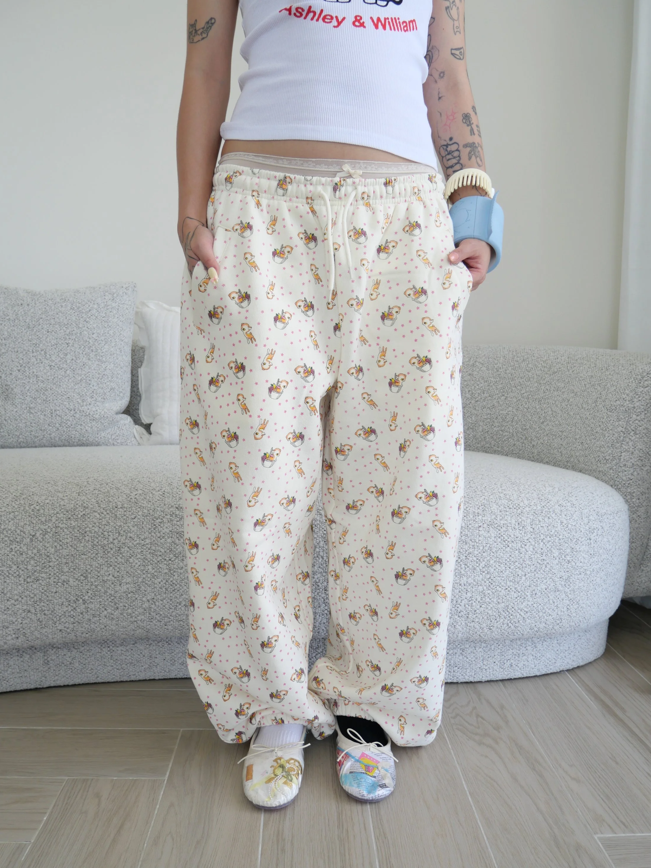 PEACH DEER JOGGERS