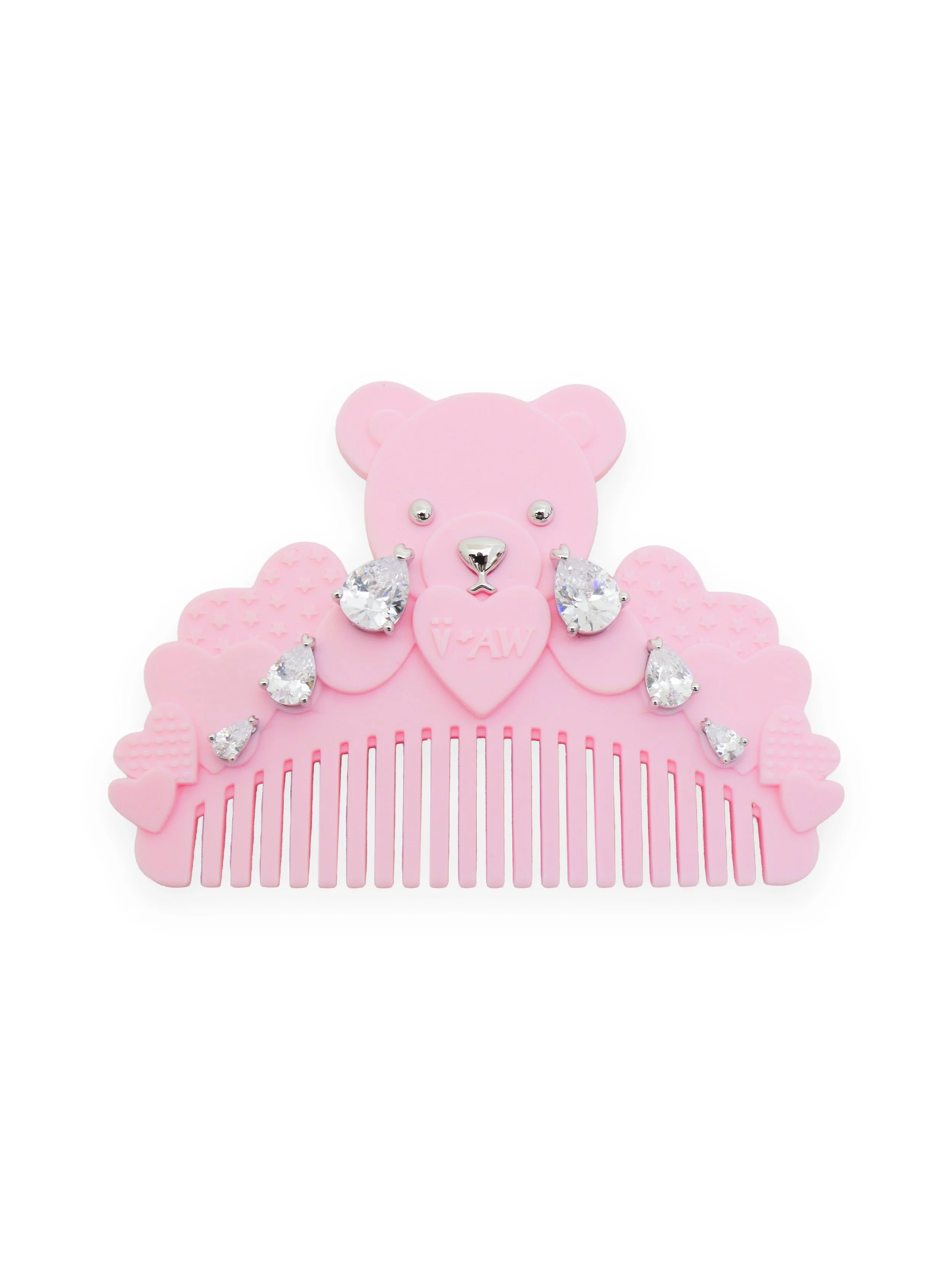 PINK CRYING BEAR COMB HAIR CLIP