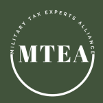 Logo with white text reading 'Military Tax Experts Alliance (MTEA)'