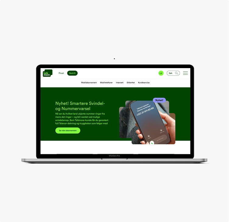 Talkmore - Nye nettsider