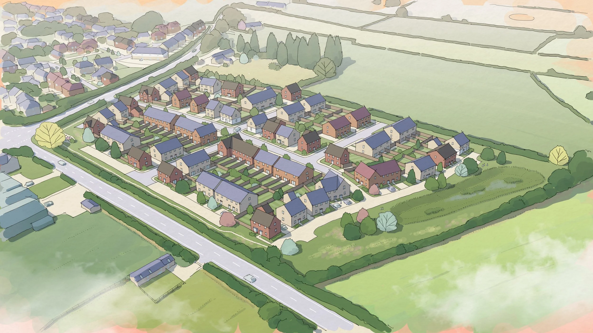 Farndon Aerial 3D