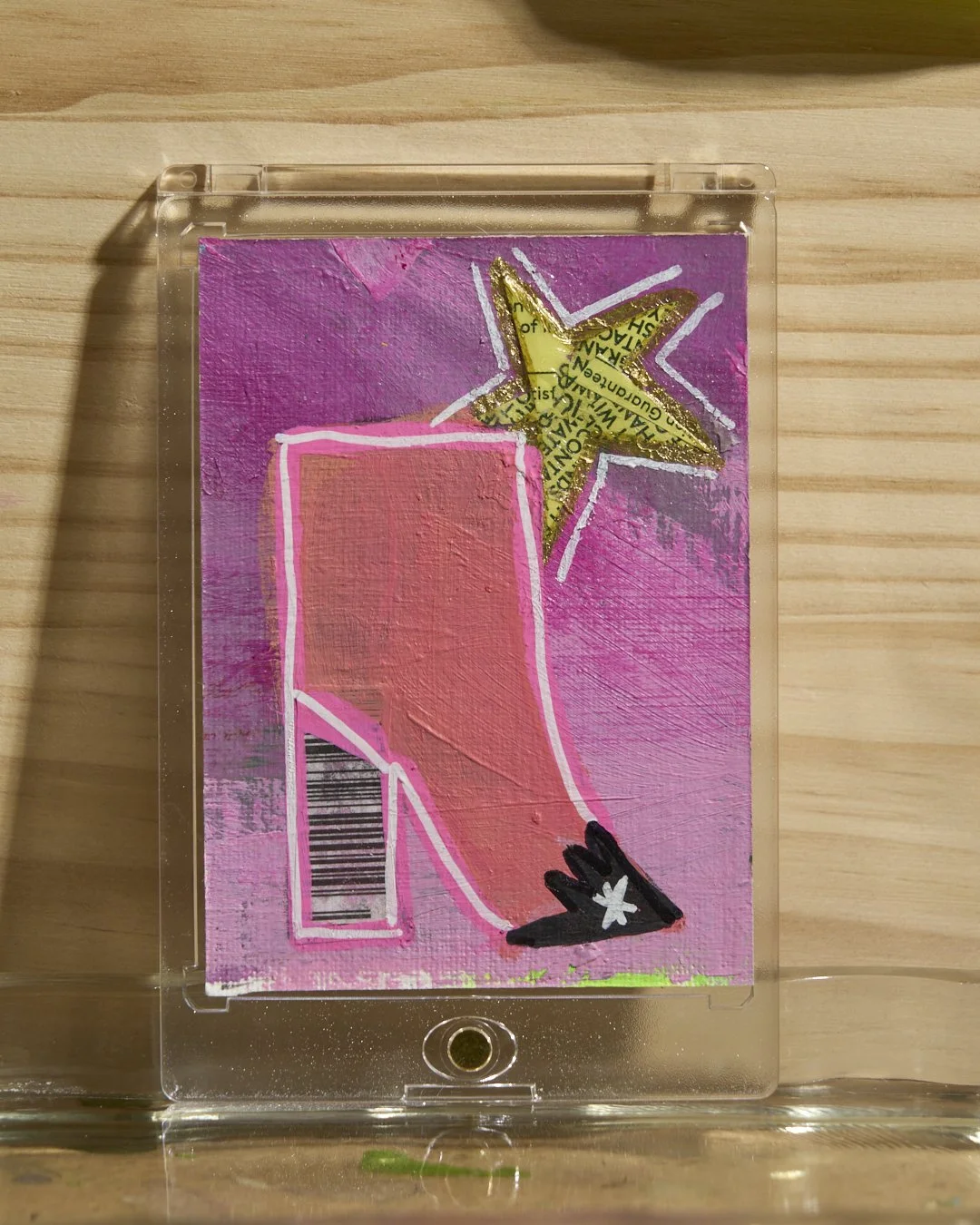 Pink Barcode Boot