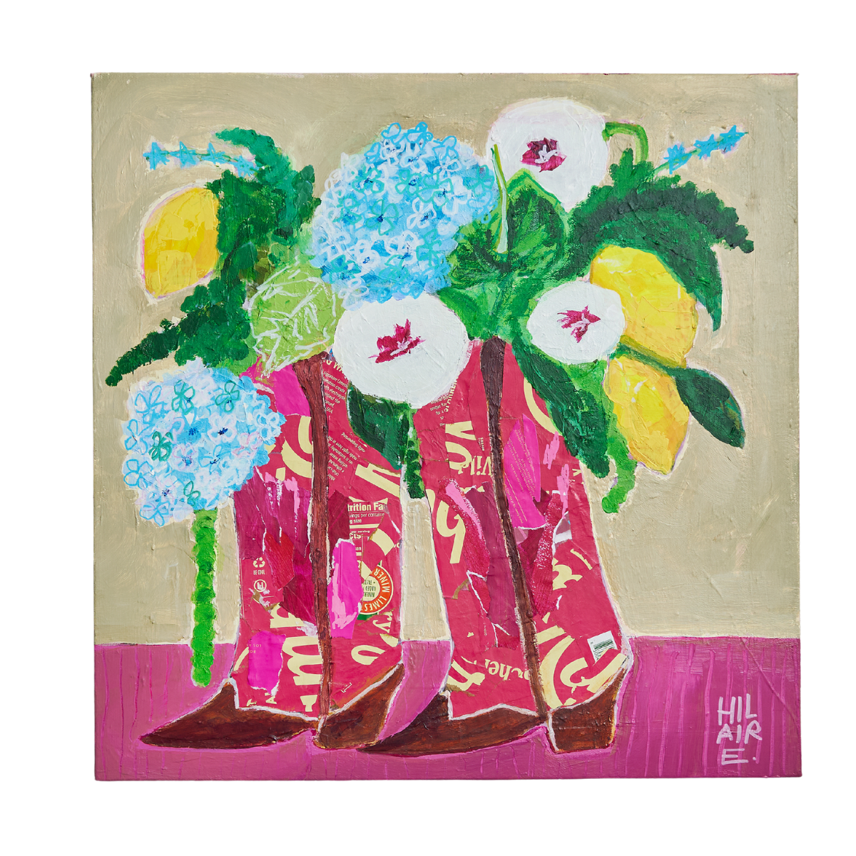 Lemon Poppy Bouquet Boot
