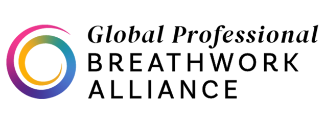 Logo van de Global Professional Breathwork Alliance met gekleurde cirkel en tekst plus