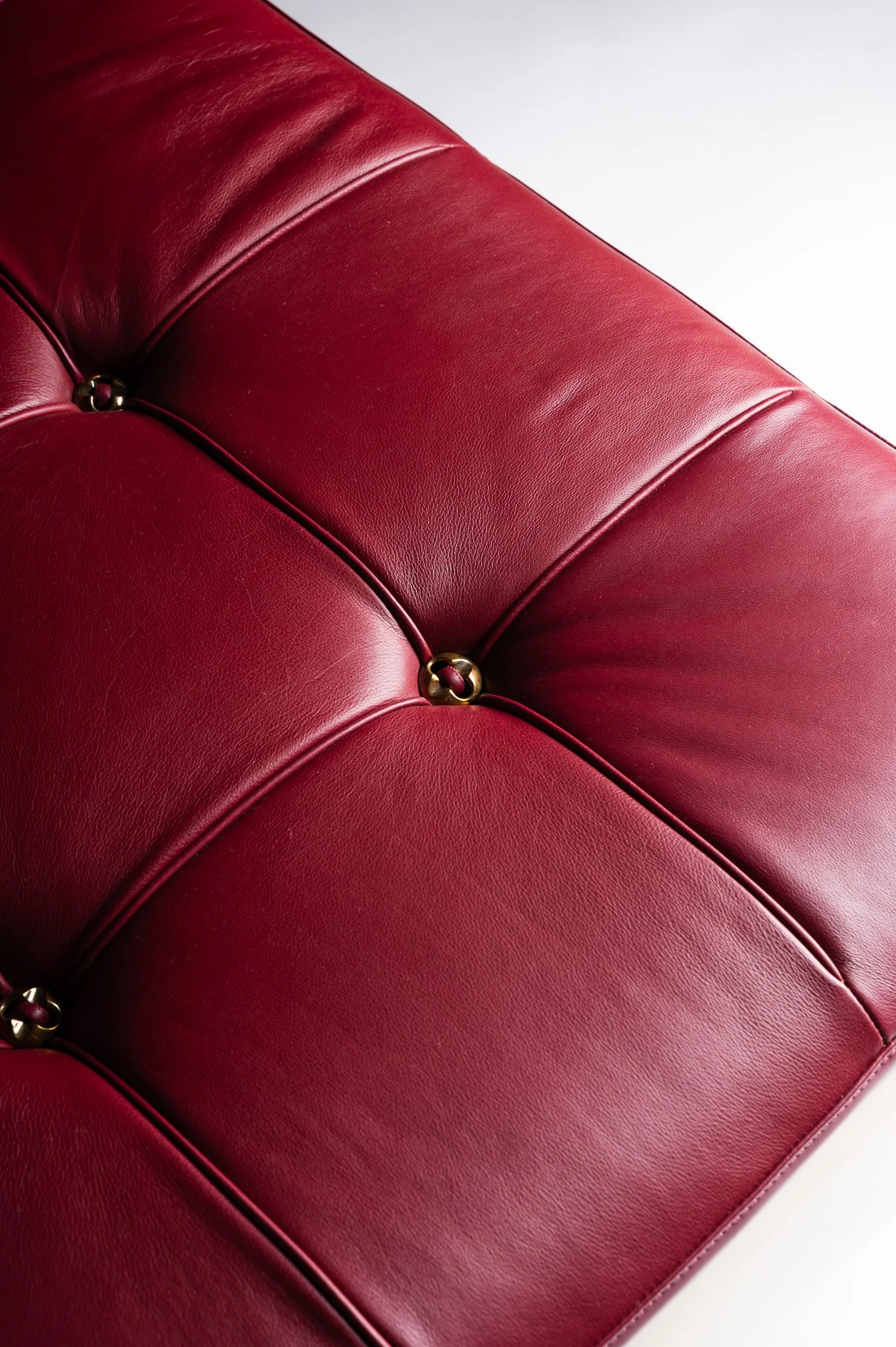 Rosetta Daybed nappa leather cords and brass buttons