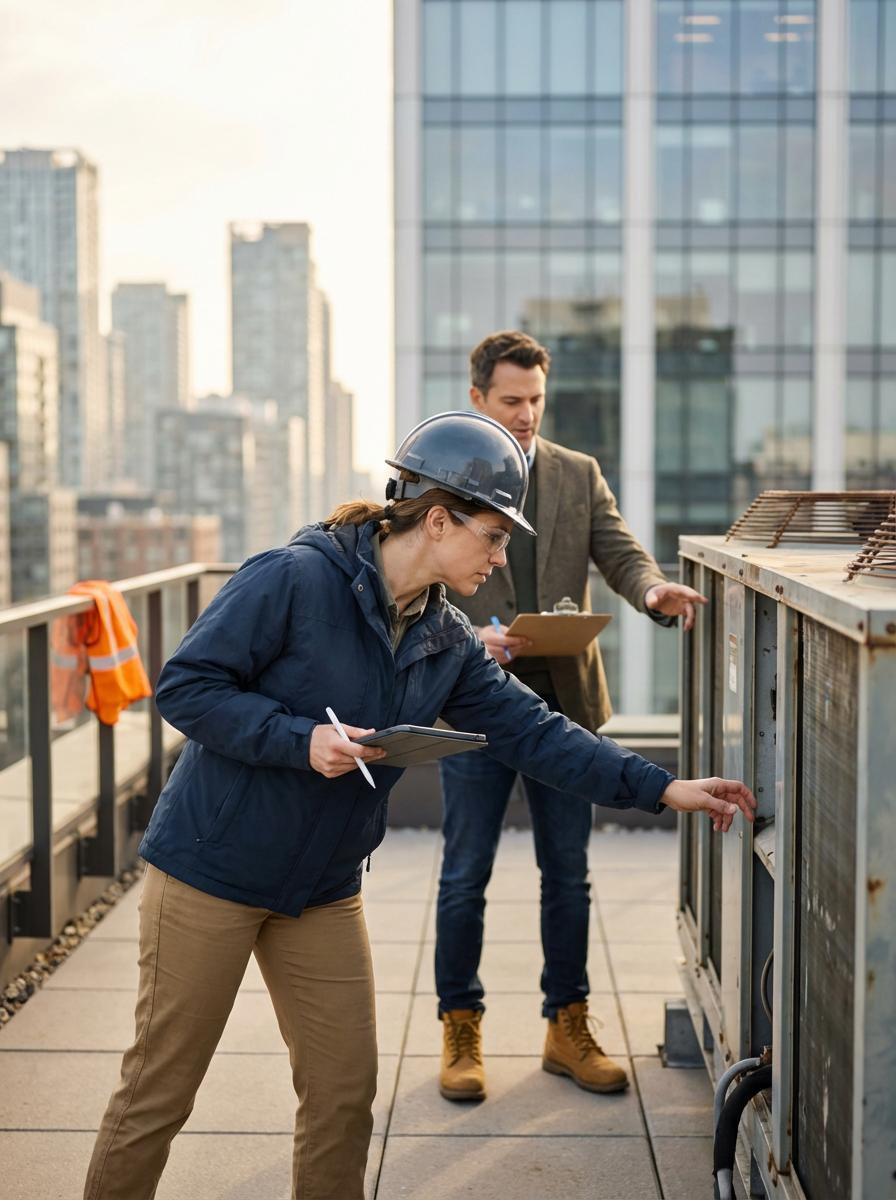 Female building inspector