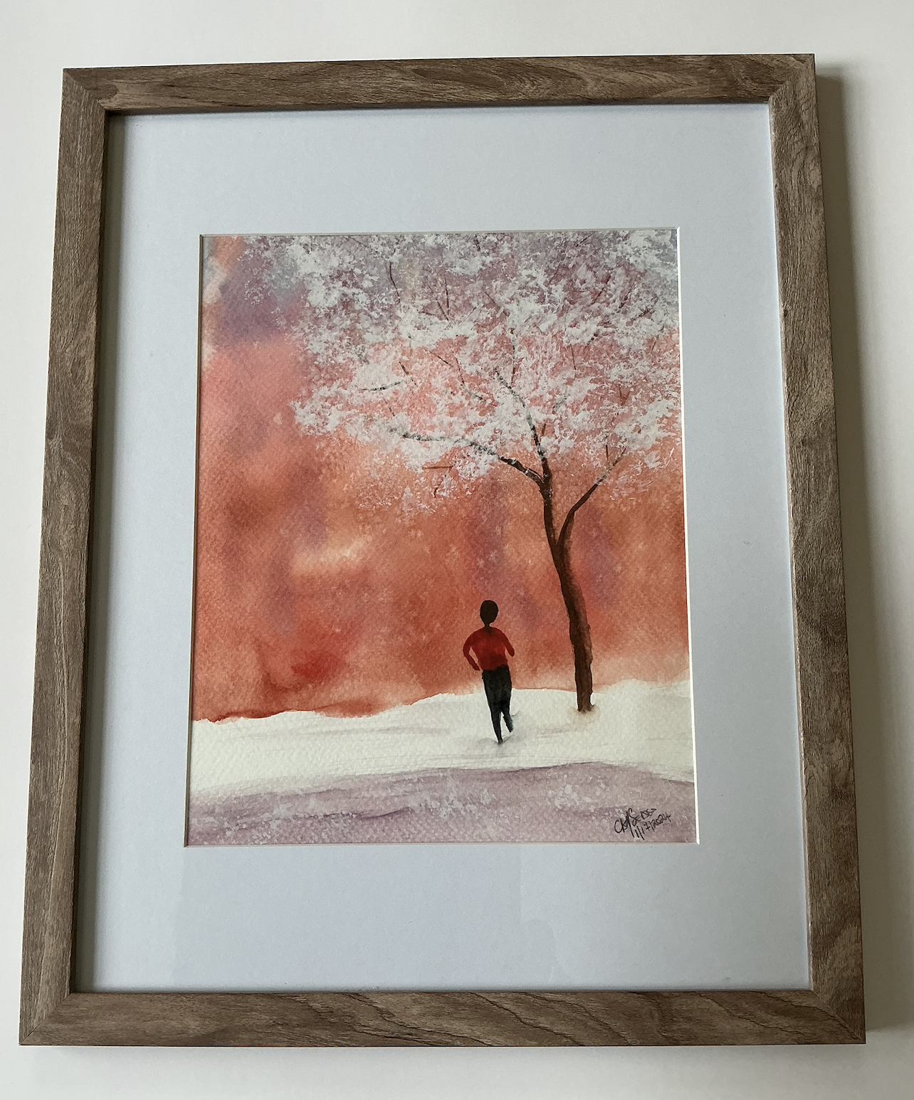 Winter Woman in Red