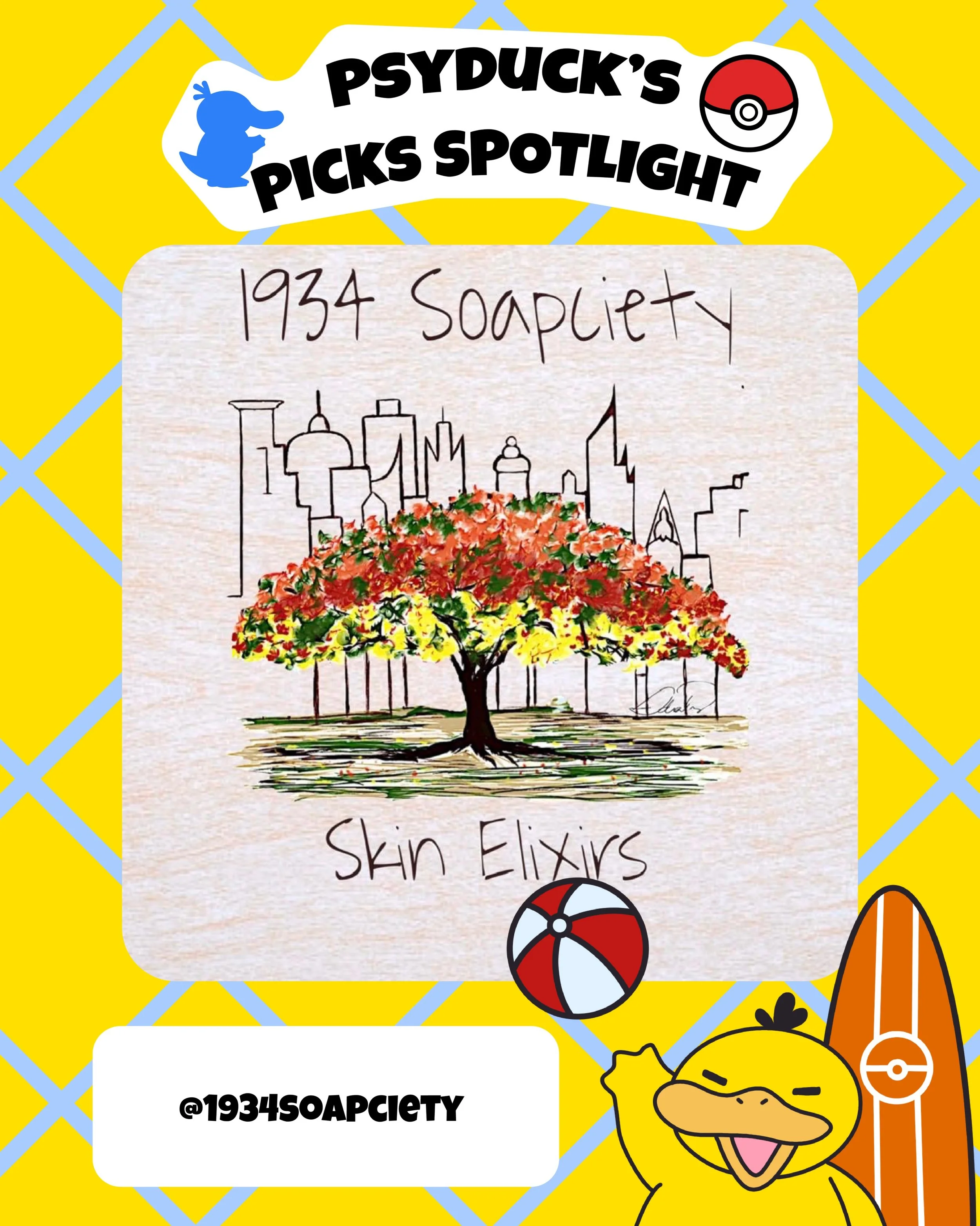 Meet the vendors that Psyduck picked. 
@1934soapciety 
#supportlocalartists #market #thecreativegrovemarket #clermont