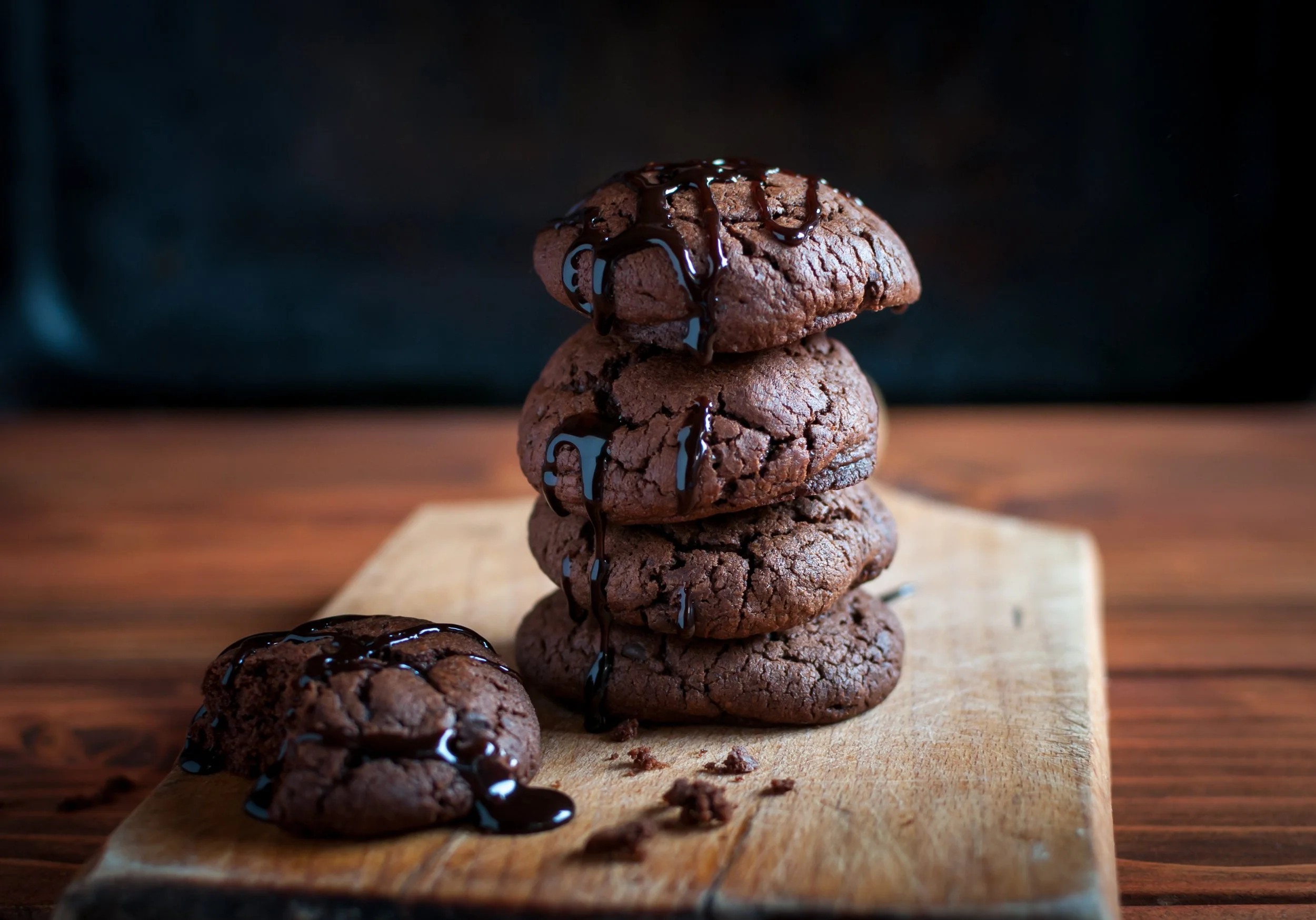 DARK CHOCOLATE FUDGE COOKIES