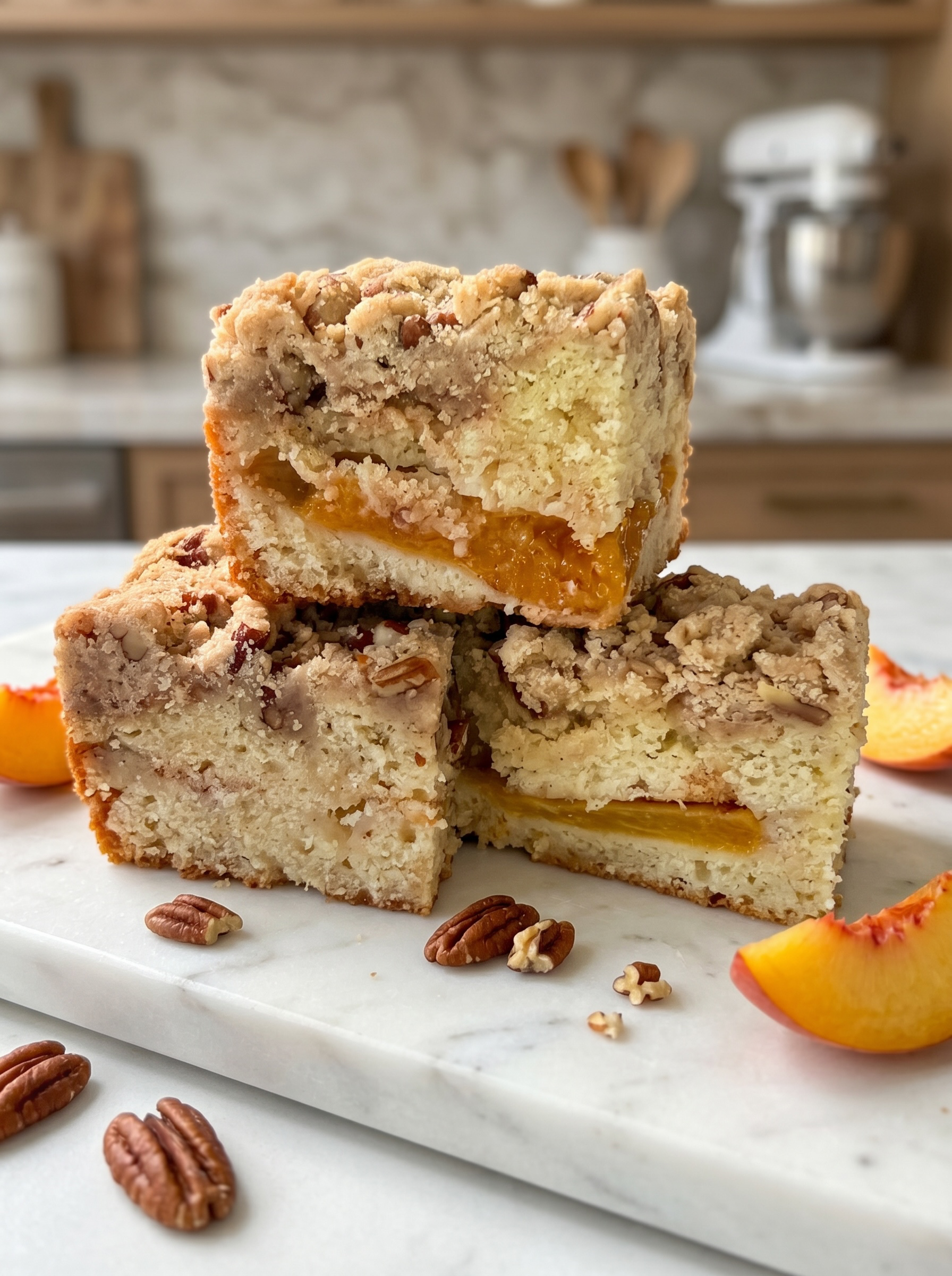 GOLDEN PEACH CRUMB CAKE