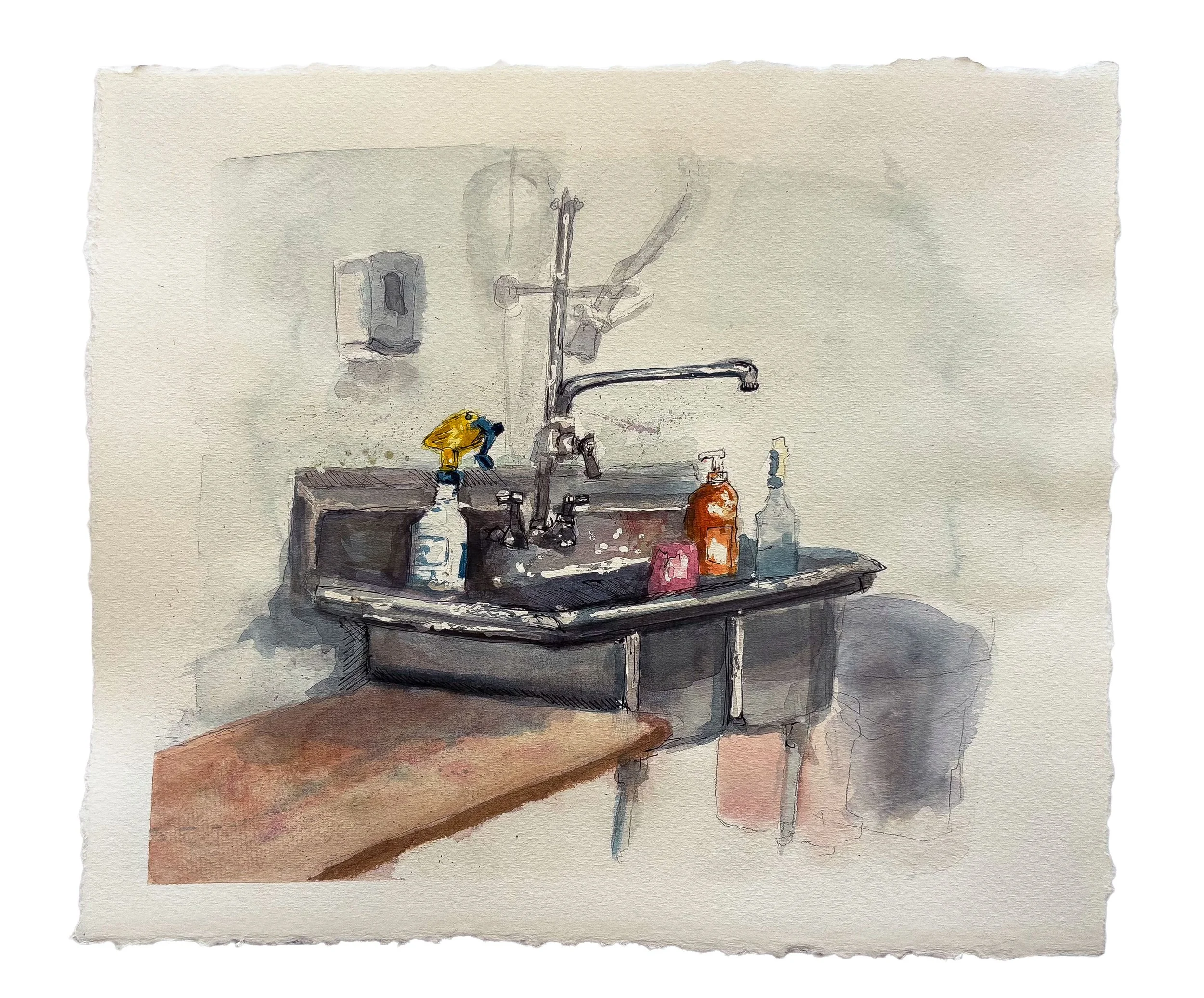 Painting Room Sink Watercolor on Paper 2025
