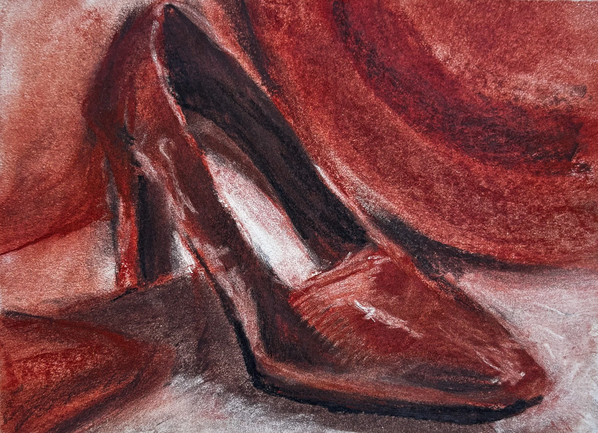 Dress Code (3 of 4) 5x7 Conte Crayon on Paper 2026
