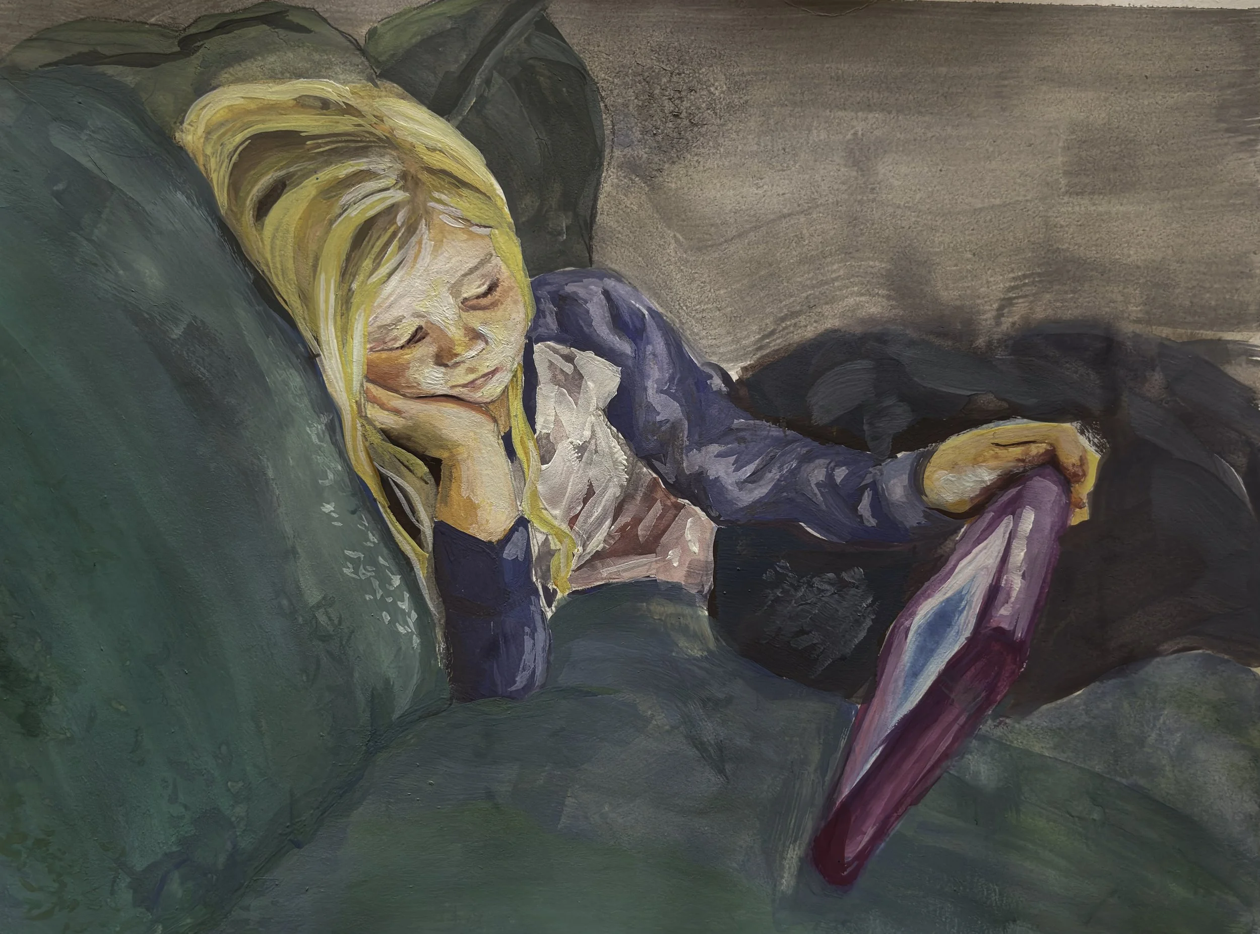 Tablet 9x12 Gouache on Bristol Board 2025