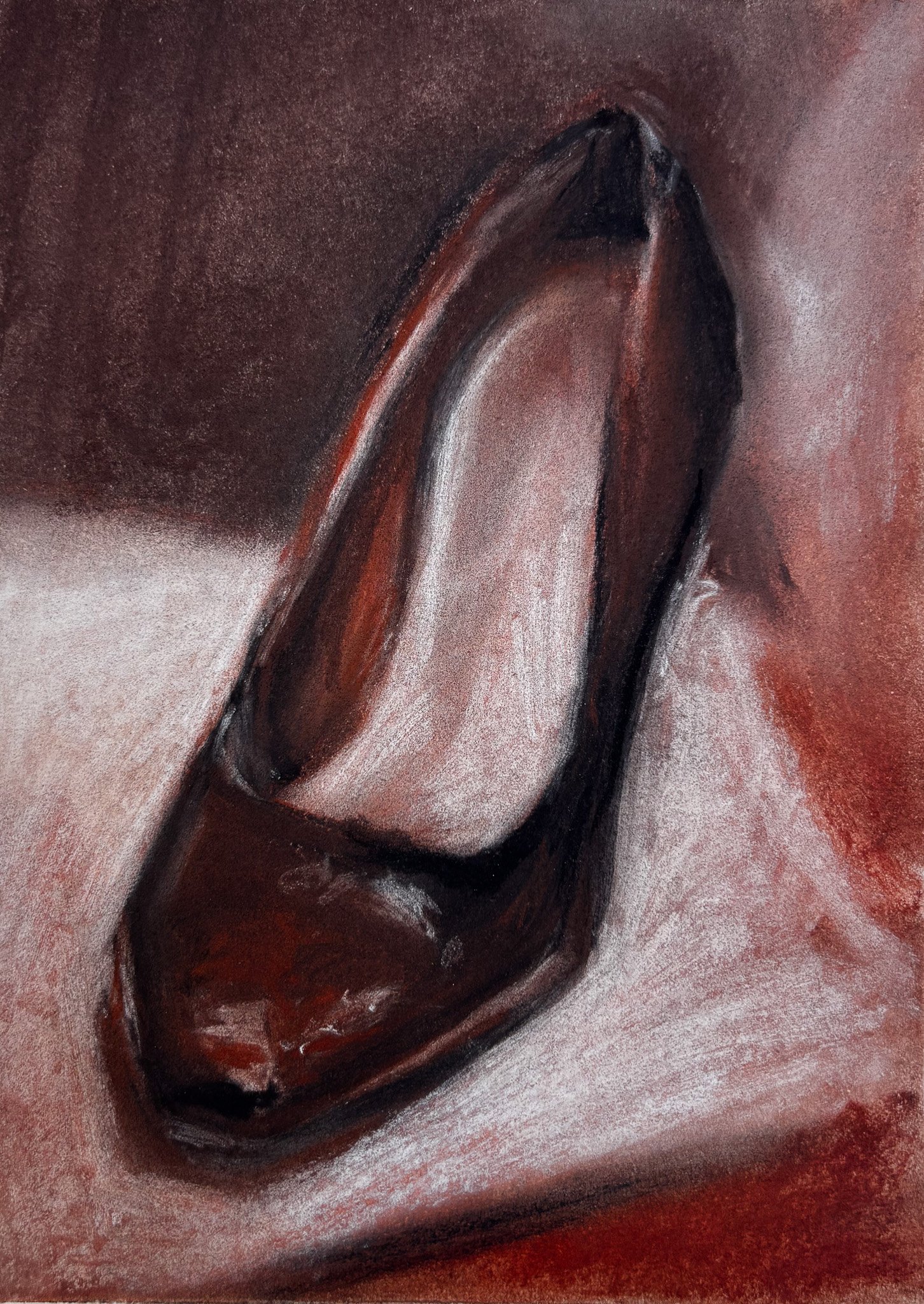 Dress Code (4 of 4) 5x7 Conte Crayon on Paper 2025
