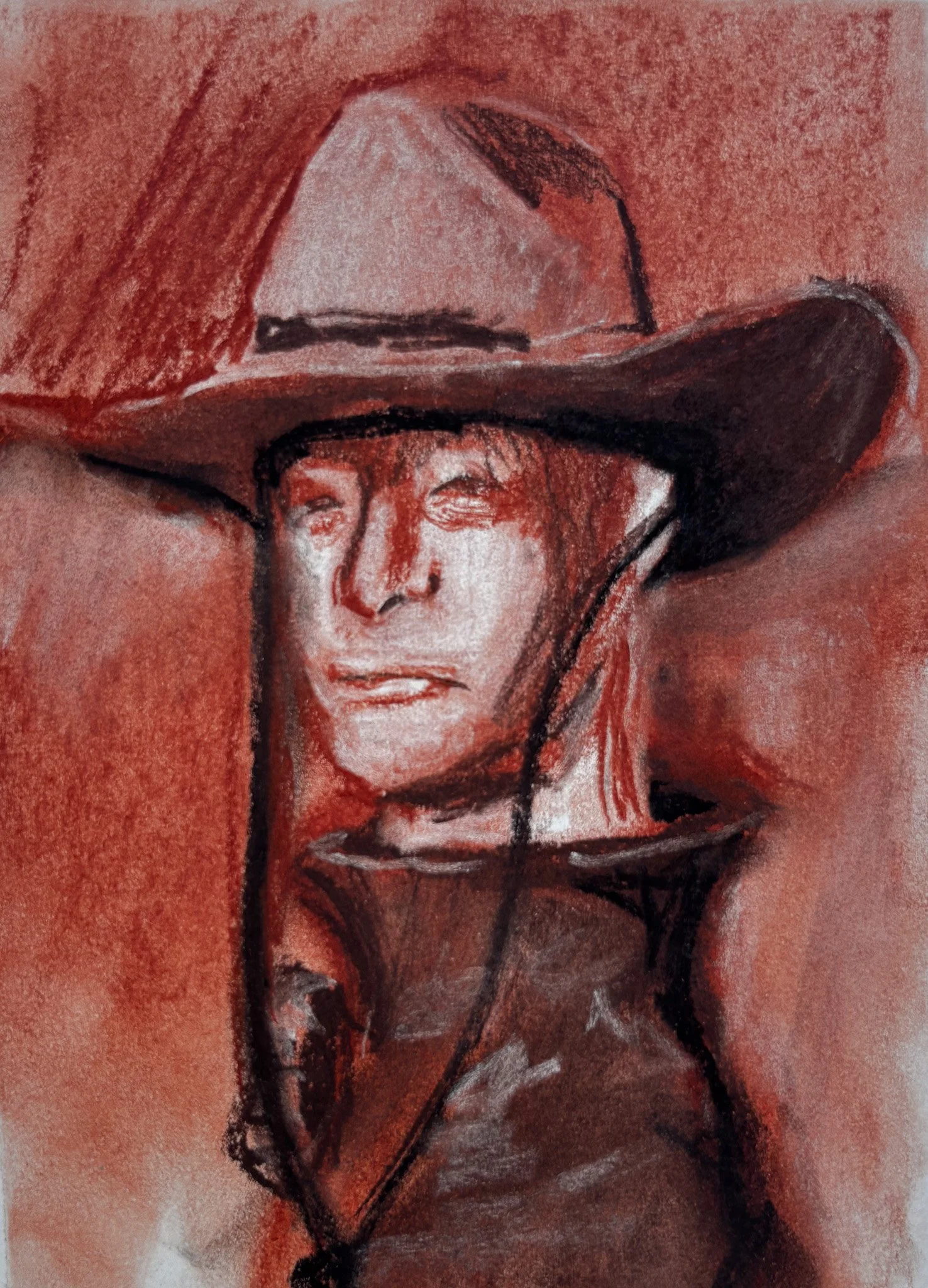 Dress Code (2 of 4) 5x7 Conte Crayon on Paper 2026