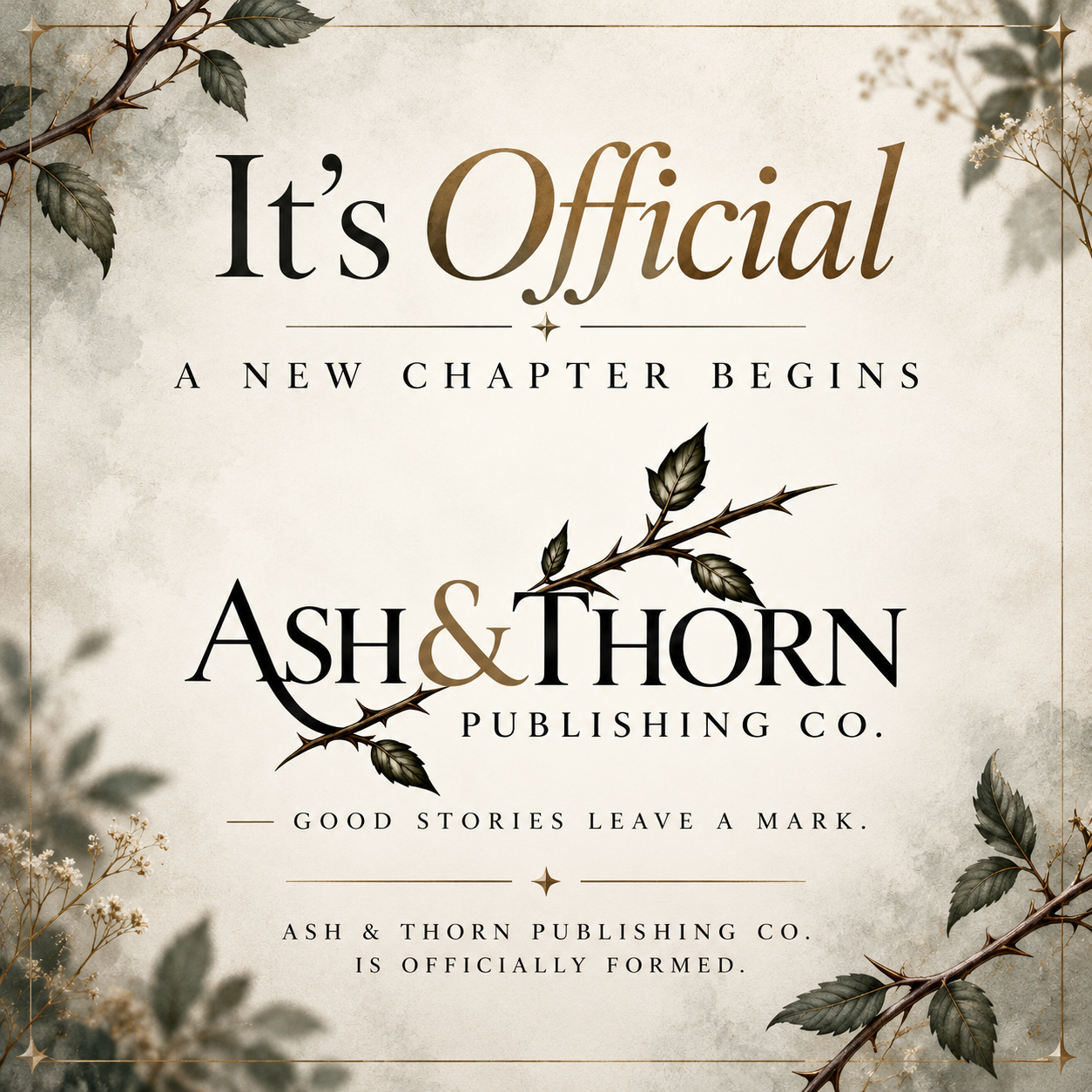 Why I Created Ash &amp; Thorn Publishing Co.