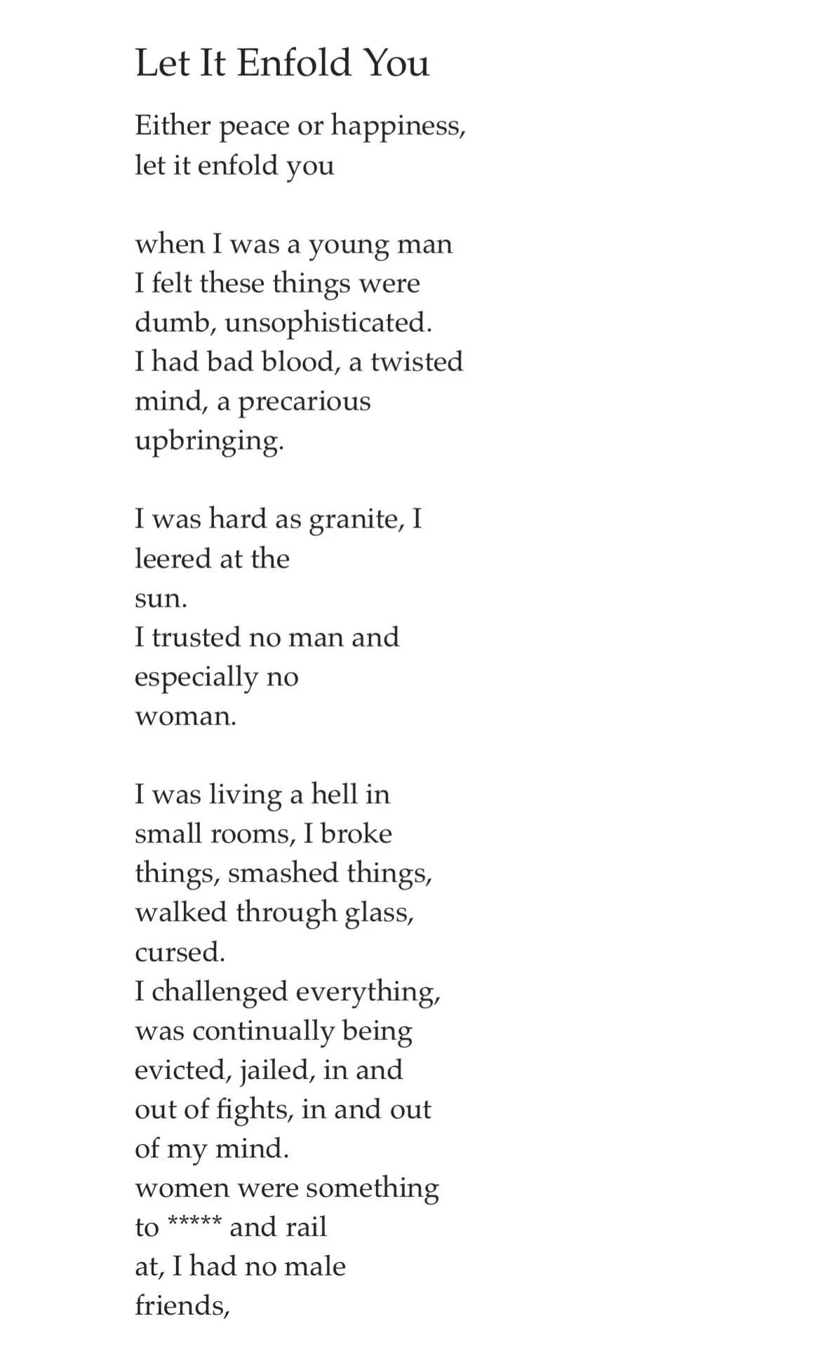 let it enfold you