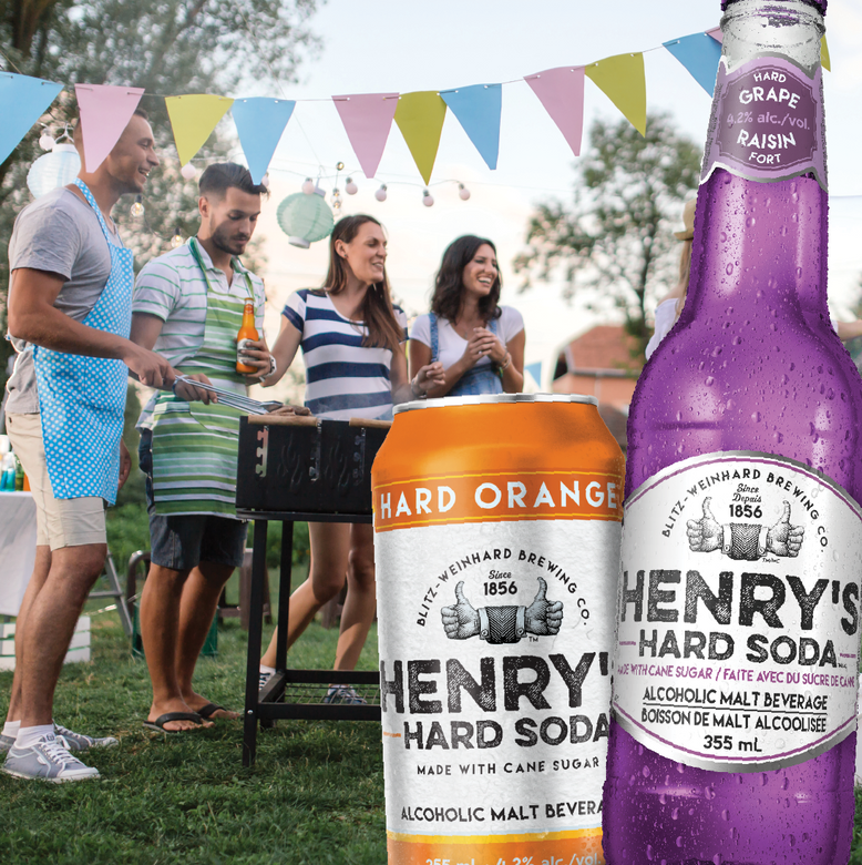 Role: Graphic design | retail backer card Henry's Hard Soda