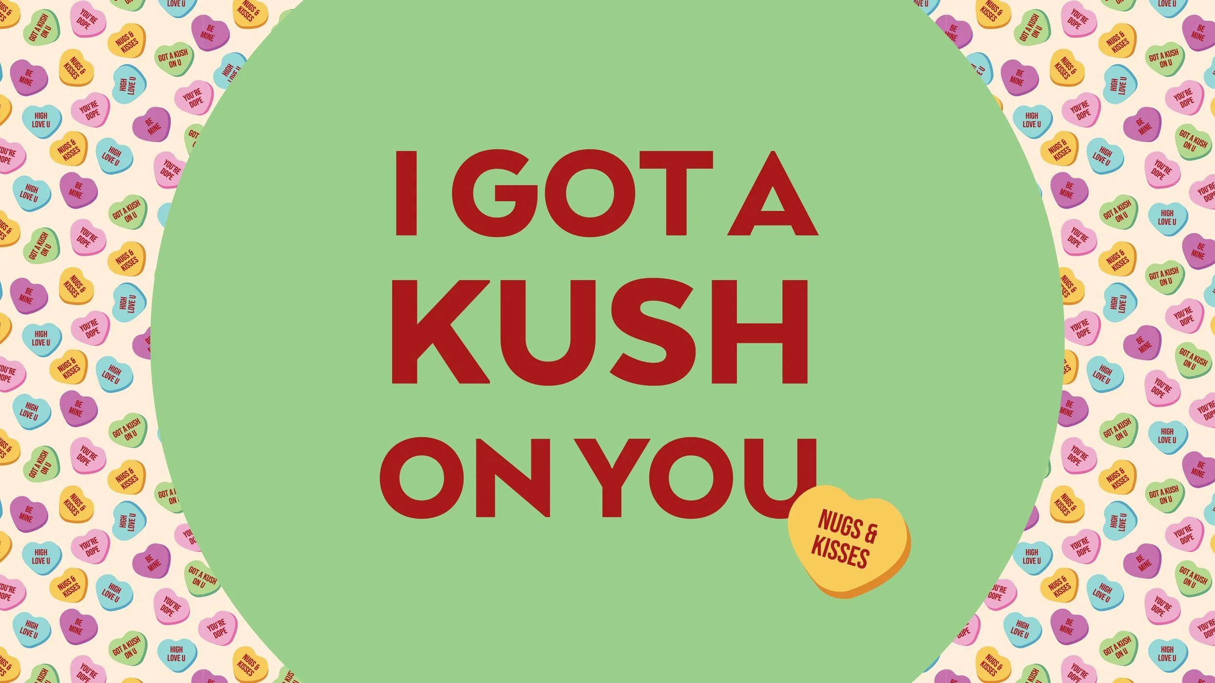 Graphic design for Valentine's Day digital screens
