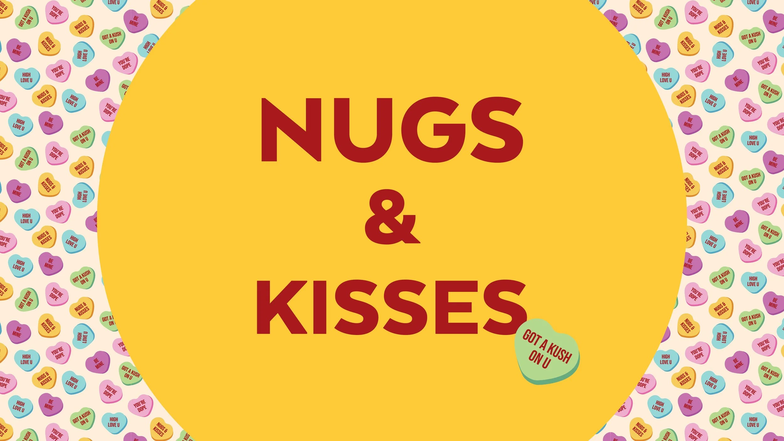 Graphic design for Valentine's Day digital screens