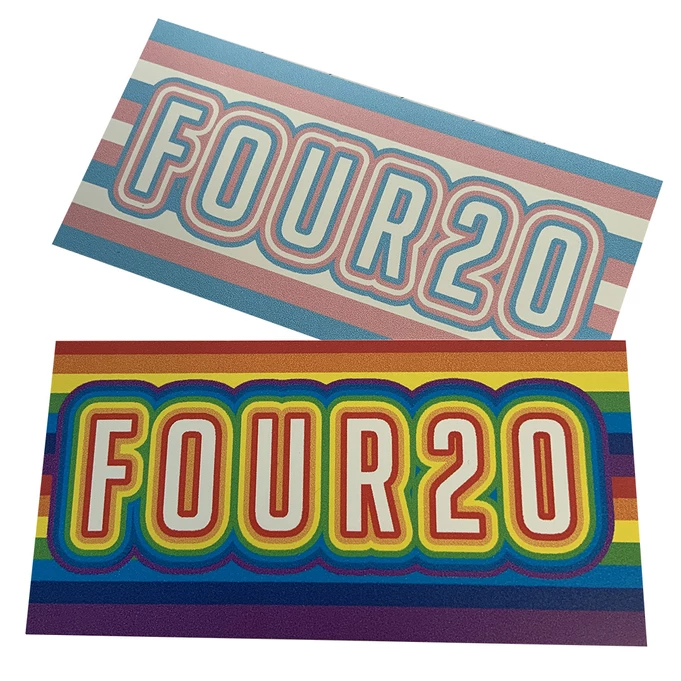 Graphic design of pride stickers