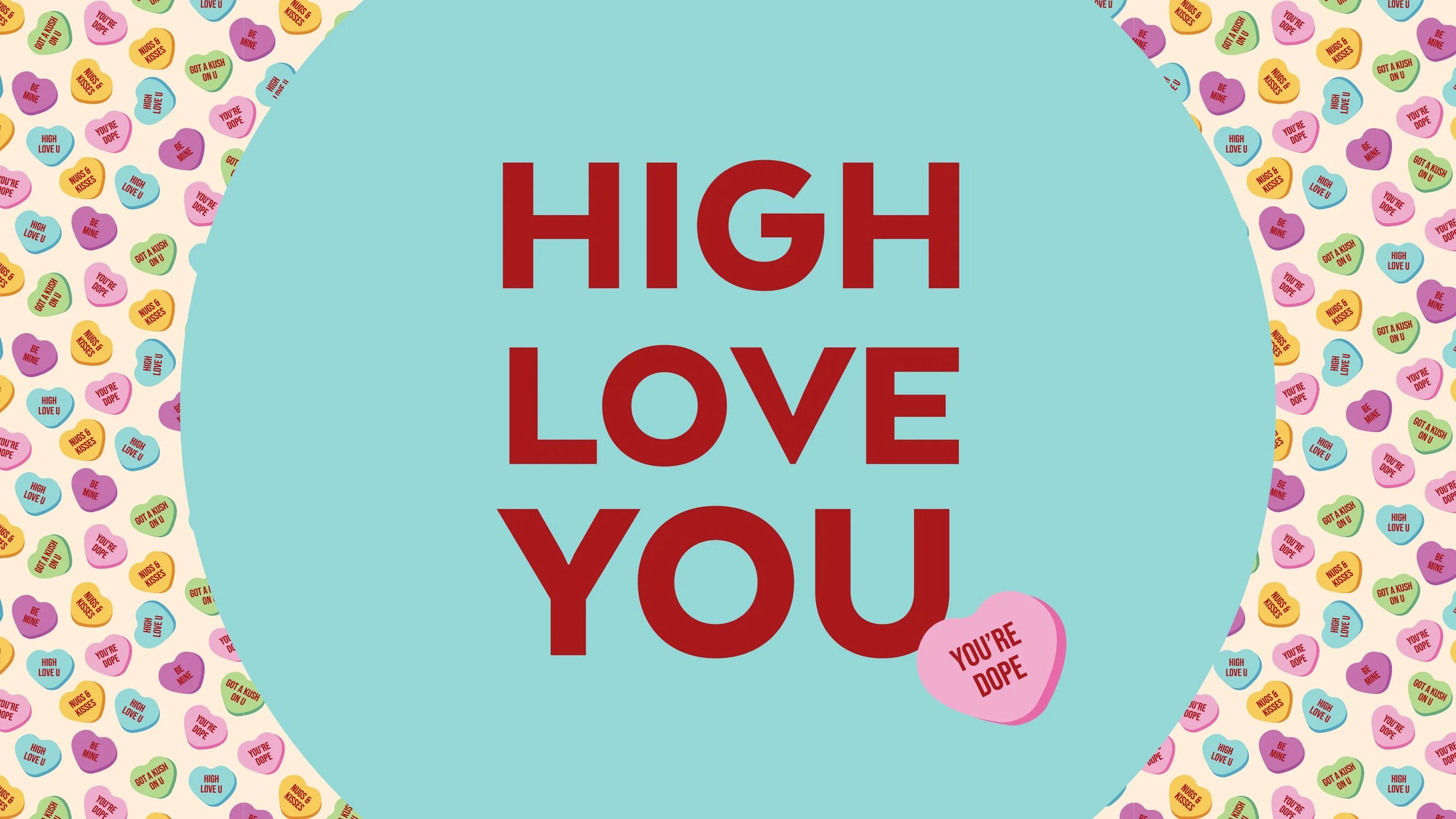 Graphic design for Valentine's Day digital screens
