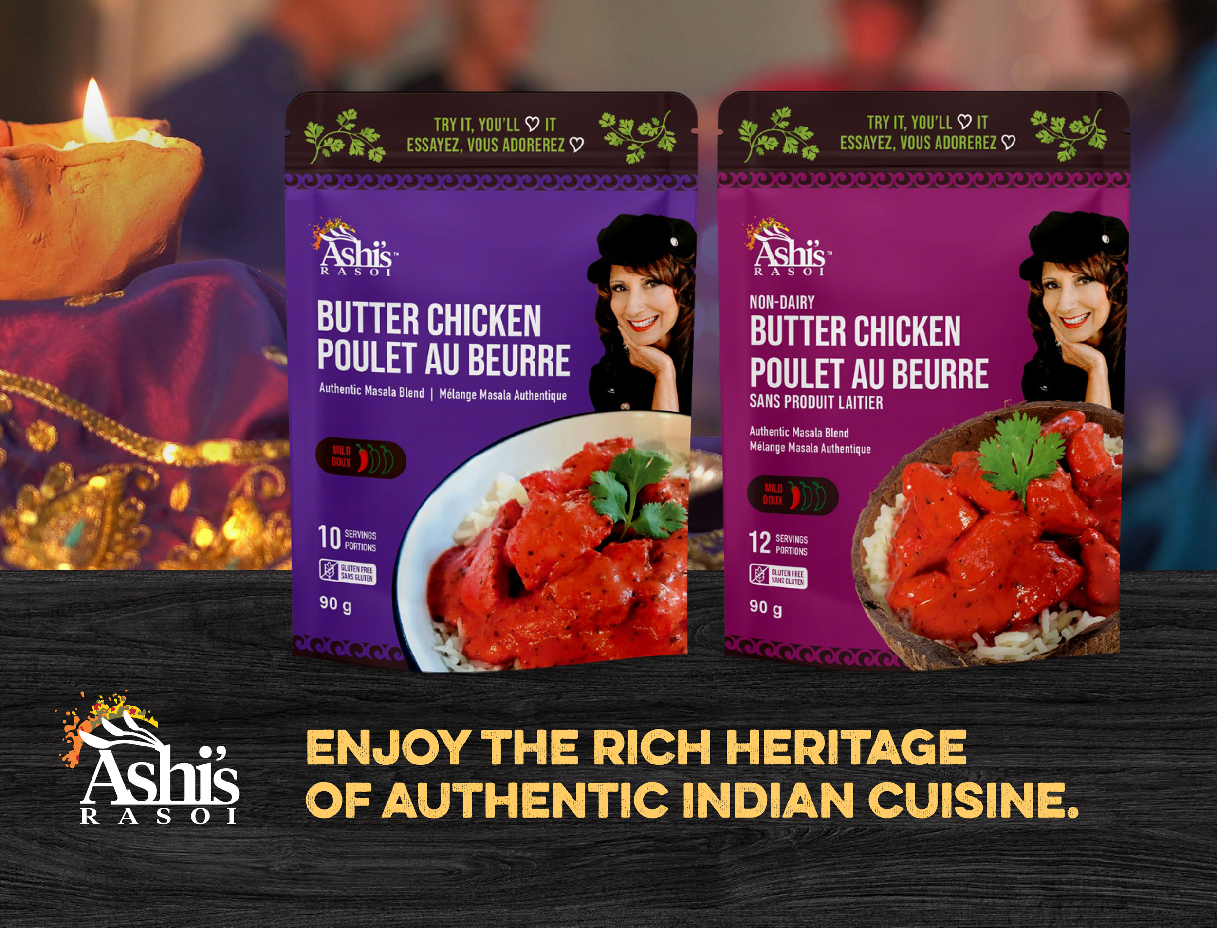 Role: Graphic Design | Ashi's Rasoi spice packs sellsheet