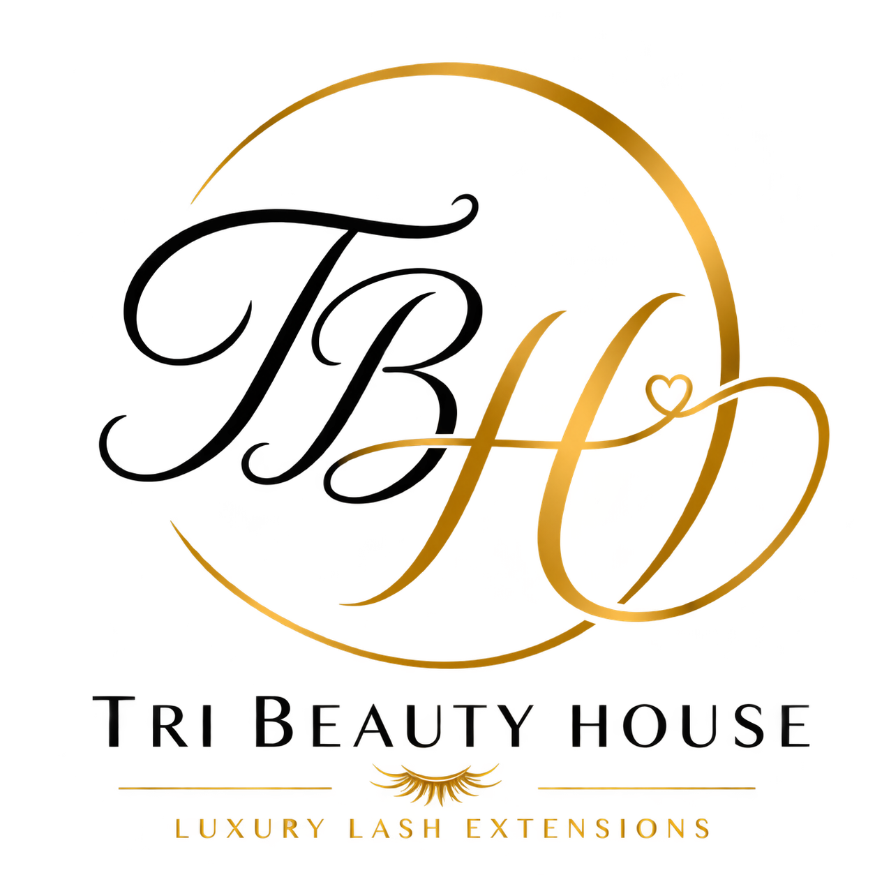 Logo for VIP Beauty House with a black and gold 'VIP' text, a red and gold globe, and the tagline 'Luxury Lash Extension'.