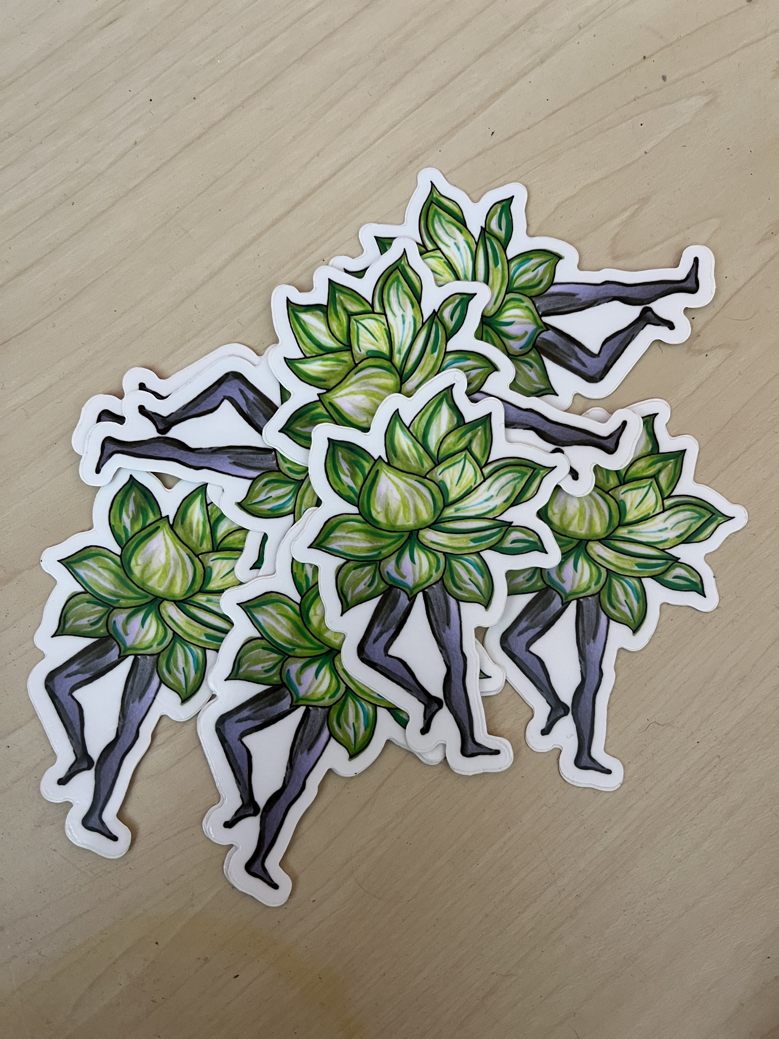 Walking Succulent Single Sticker